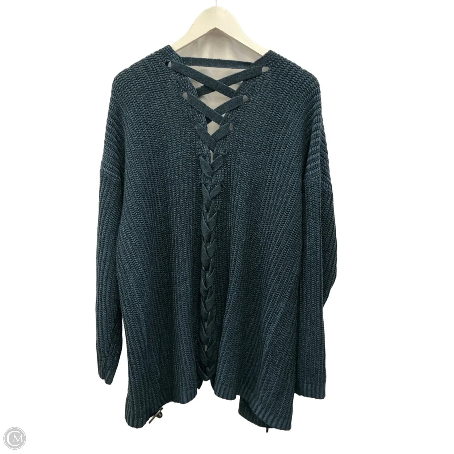 Sweater Cardigan By Vanilla Star In Blue, Size: 3x