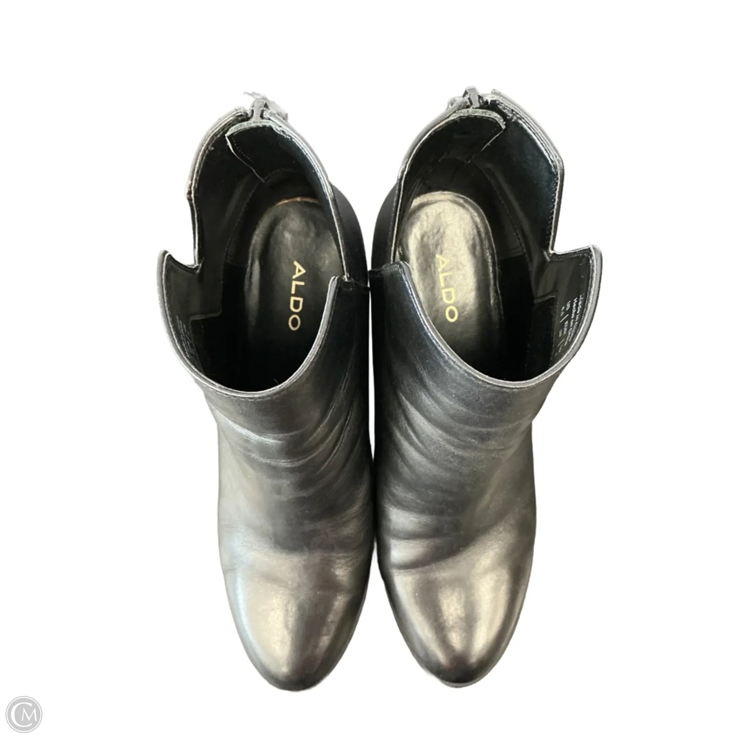 Boots Ankle Heels By Aldo In Black, Size: 8.5