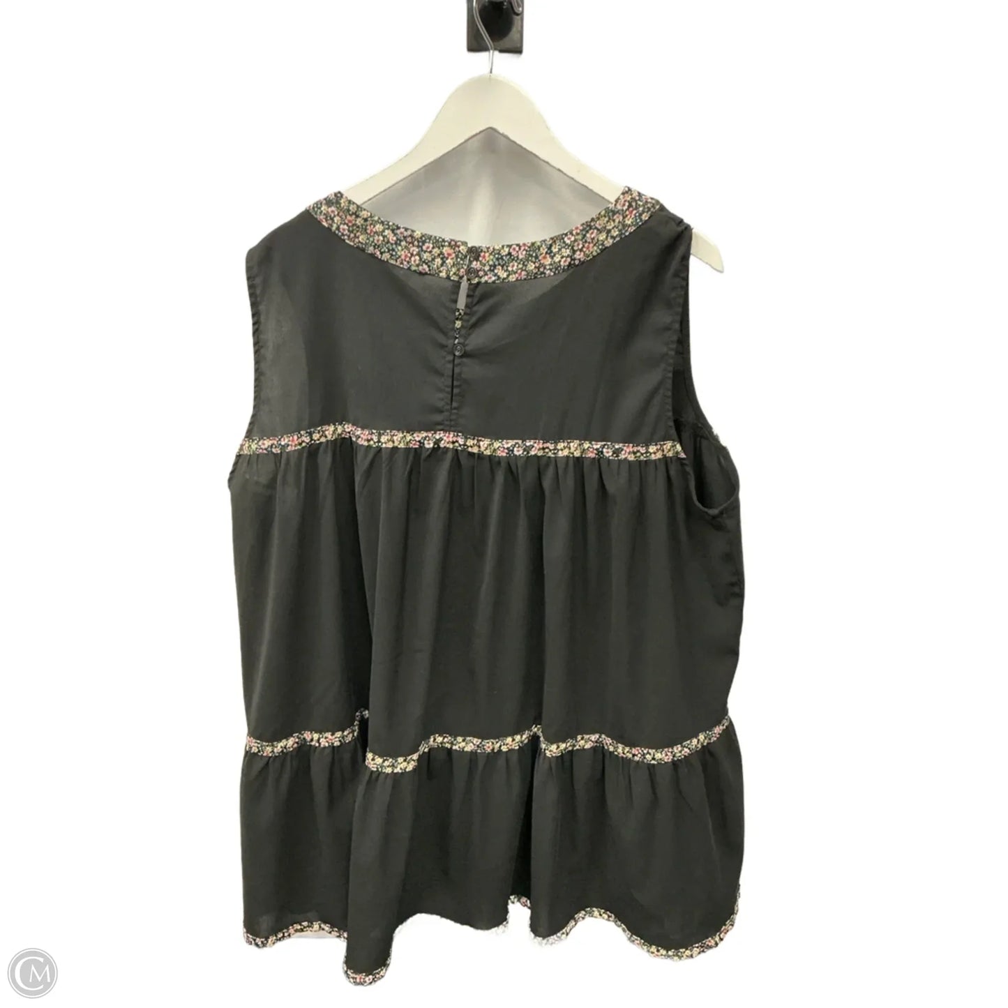 Top Sleeveless By Entro In Black, Size: 1x