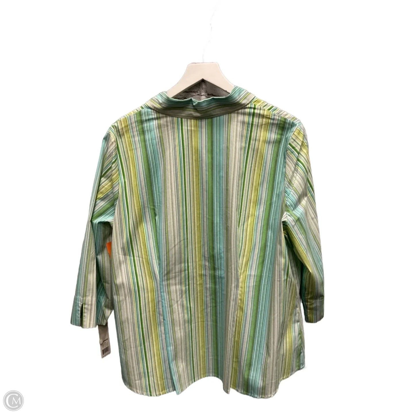 Top 3/4 Sleeve By Apt 9 In Green, Size: 1x