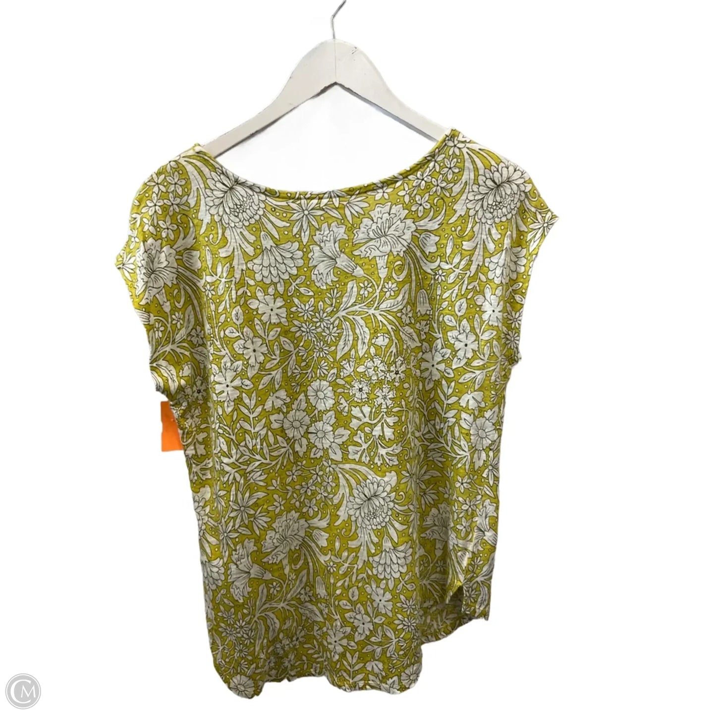 Top Short Sleeve By Cme In Green & White, Size: Medium