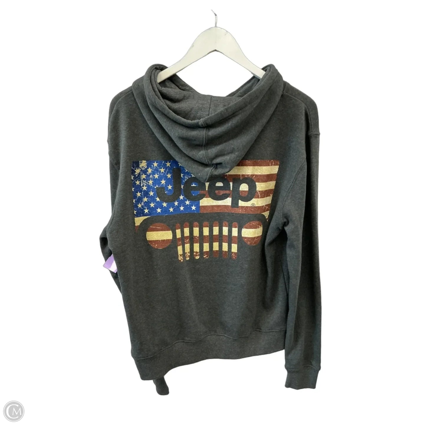 Sweatshirt Hoodie By Clothes Mentor In Grey, Size: M