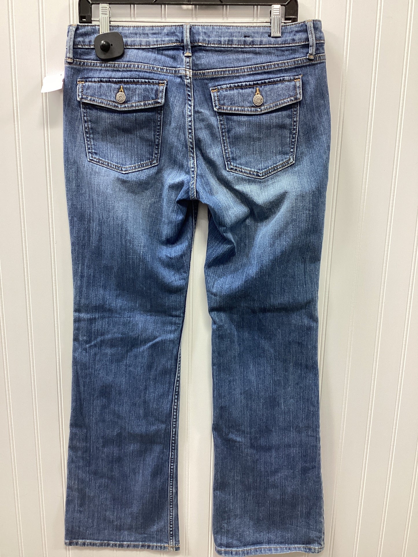 Jeans Boot Cut By Banana Republic In Blue Denim, Size:10P