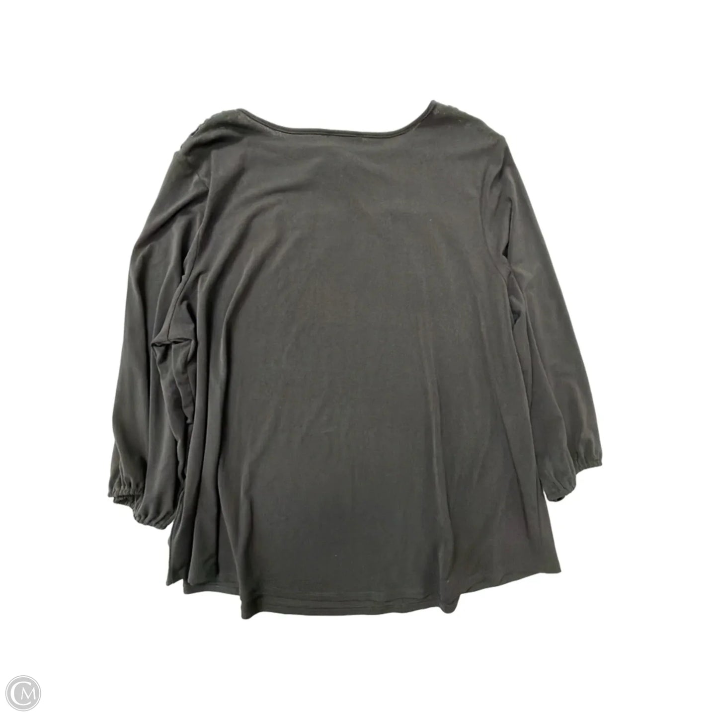 Top Long Sleeve By Adrianna Papell In Black, Size: 3x