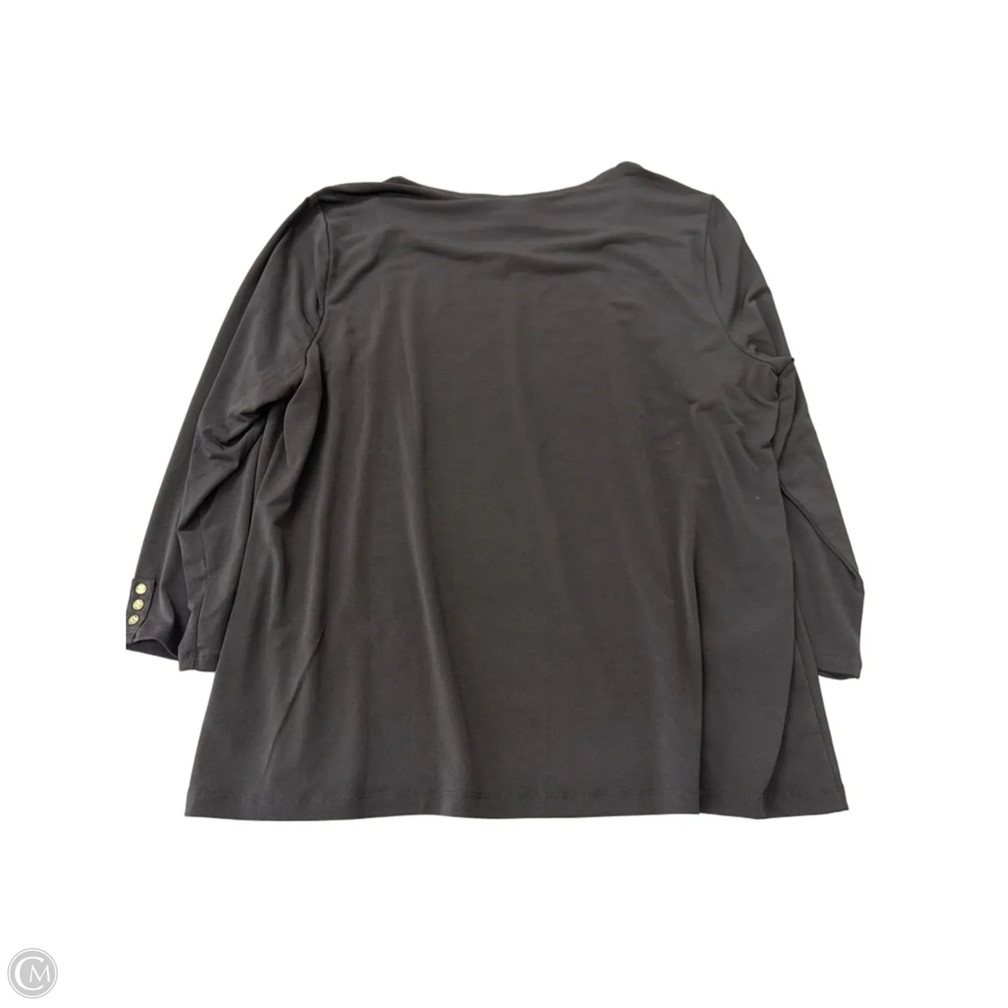 Top Long Sleeve By Liz Claiborne In Black, Size: Xl
