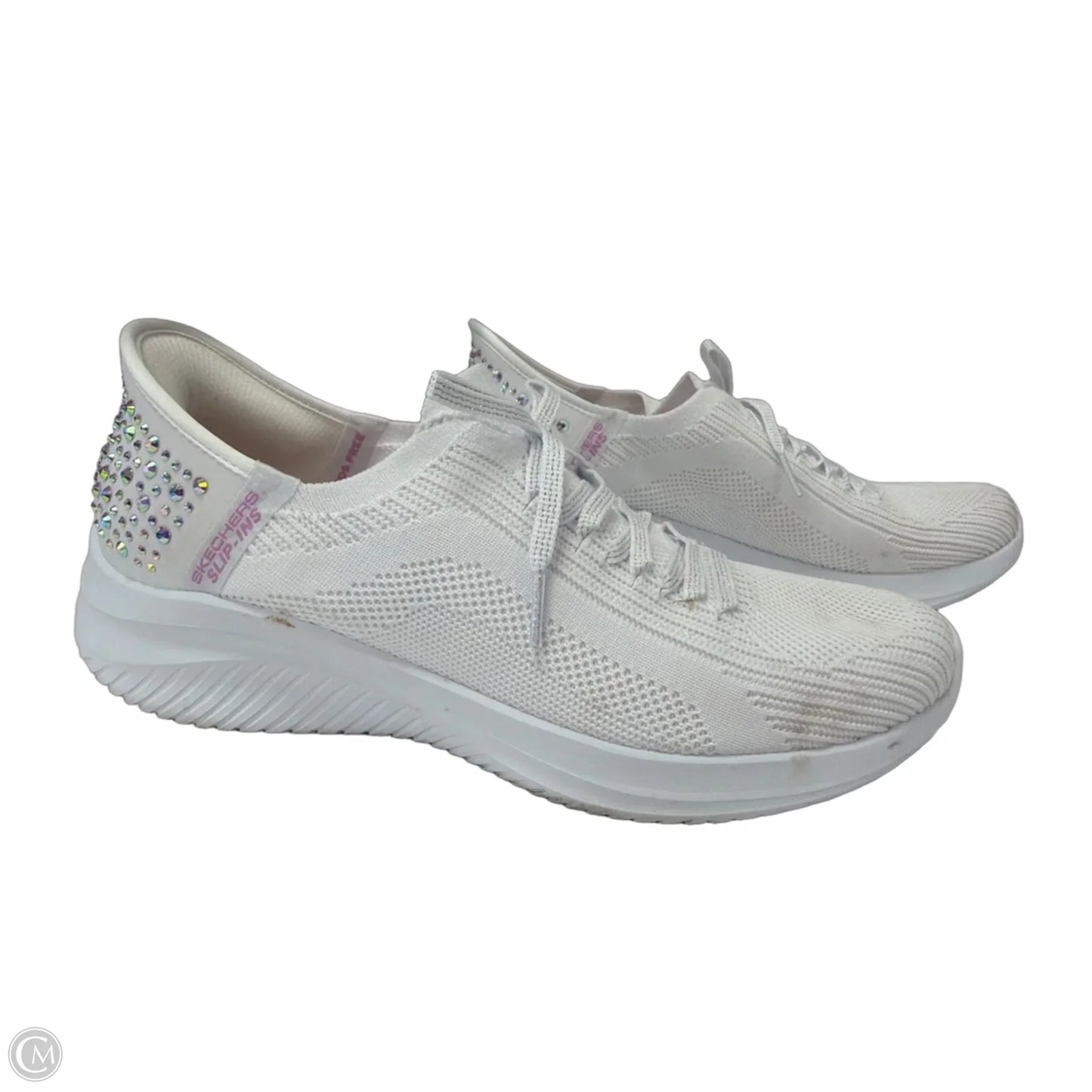 Shoes Athletic By Skechers In White, Size: 9