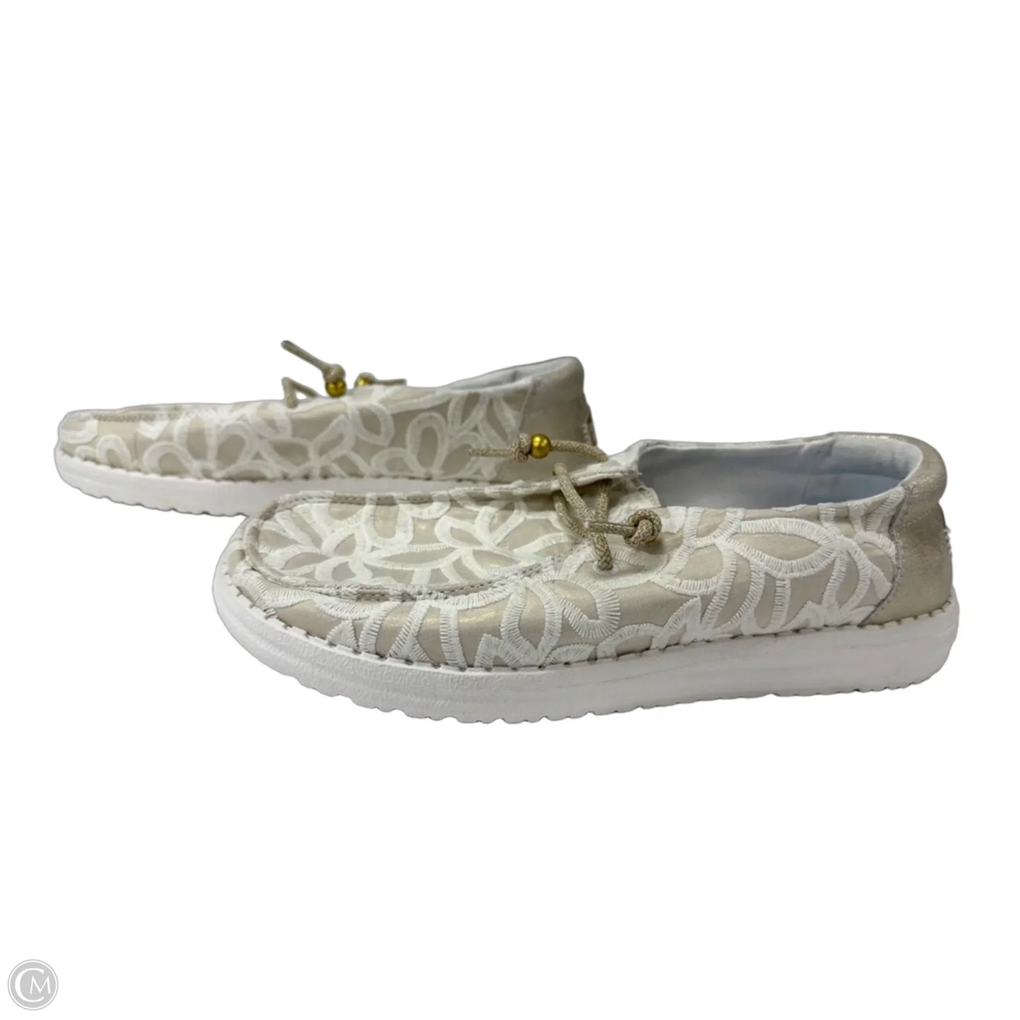 Shoes Sneakers By Hey Dude In Cream, Size: 9