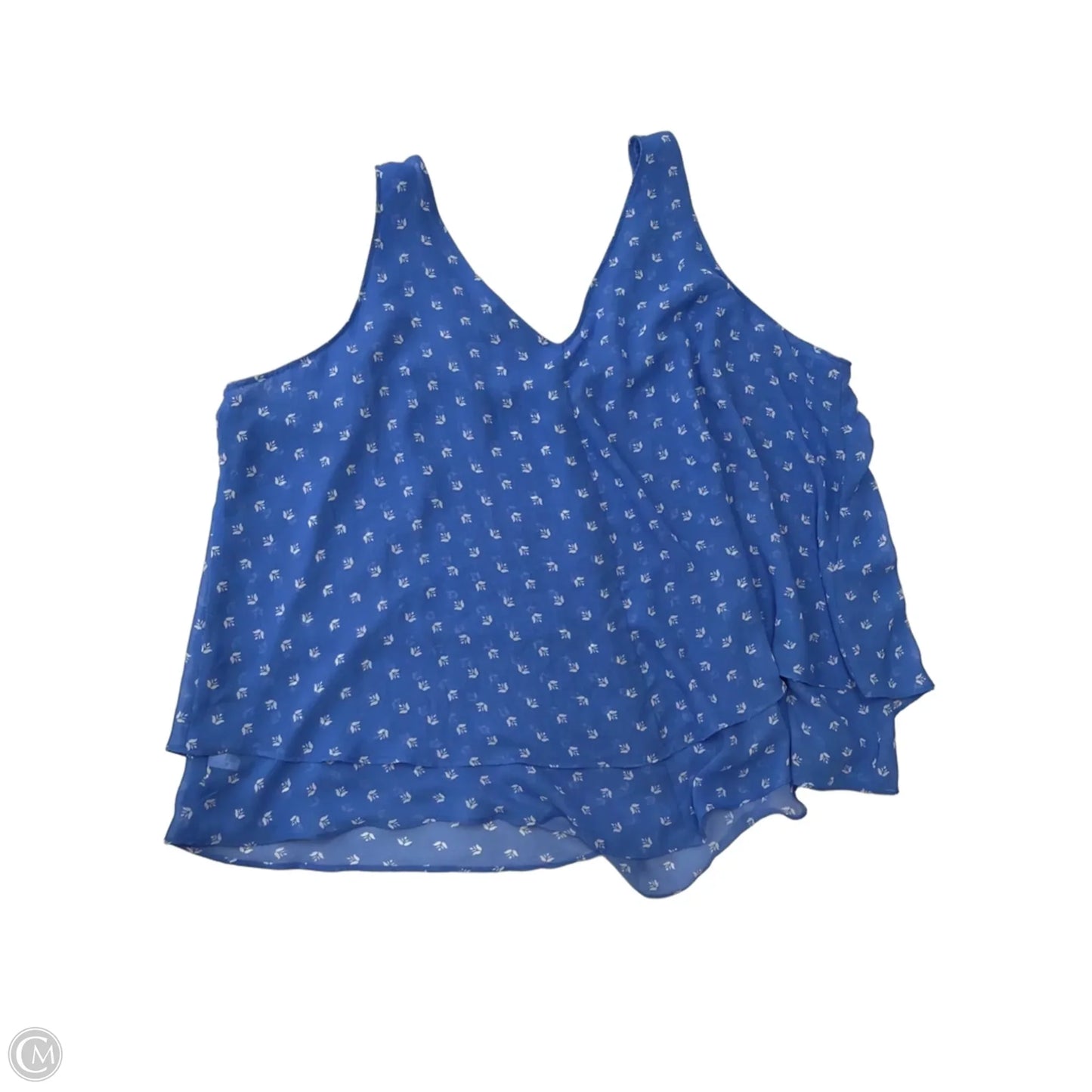 Tank Top By Lane Bryant In Blue & White, Size: 2x