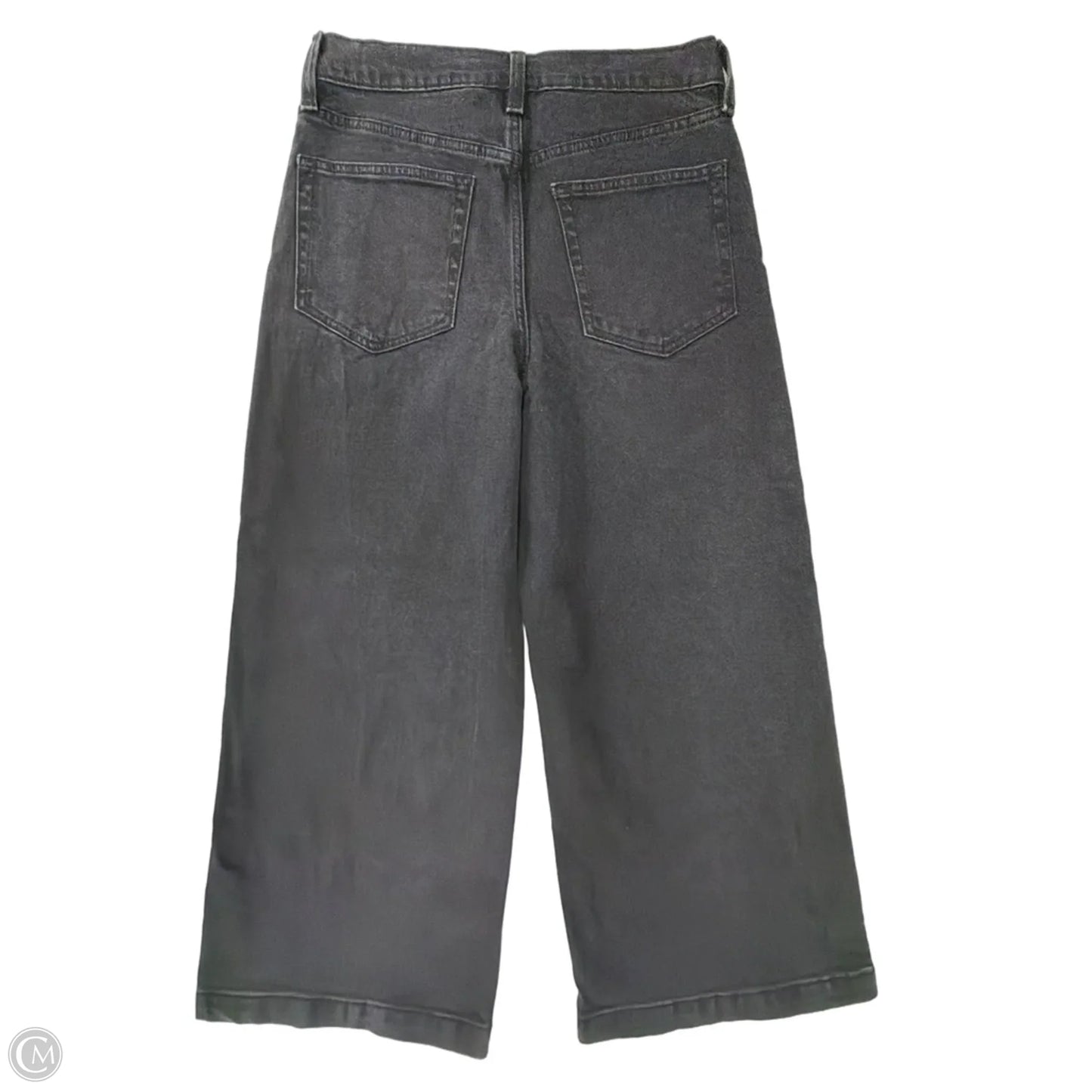 Jeans Wide Leg By Gap In Black Denim, Size: 4p