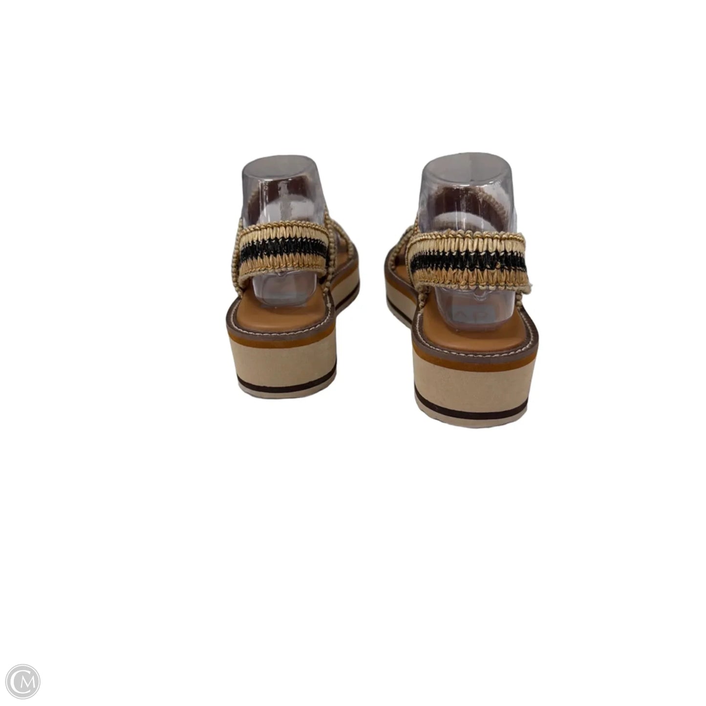 Sandals Heels Wedge By Dolce Vita In Black & Tan, Size: 7