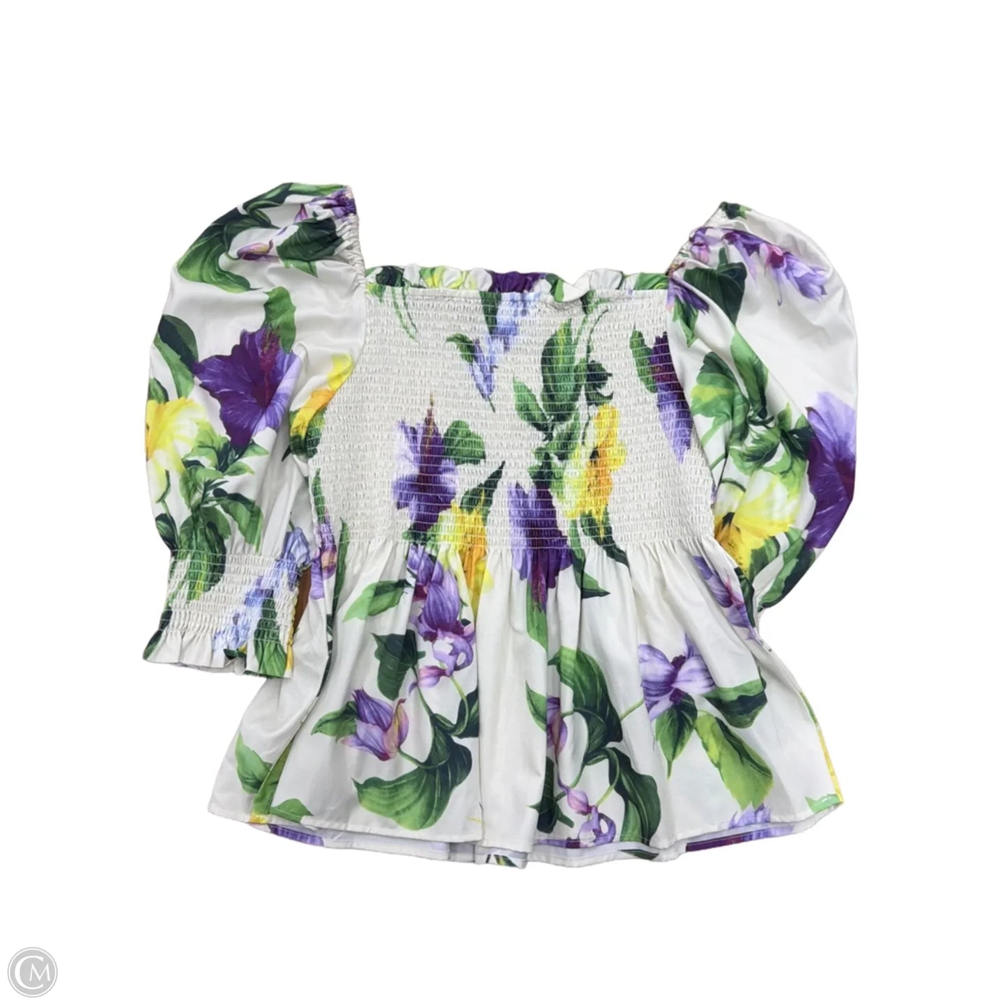 Top Long Sleeve By Papillion In Floral Print, Size: Xl