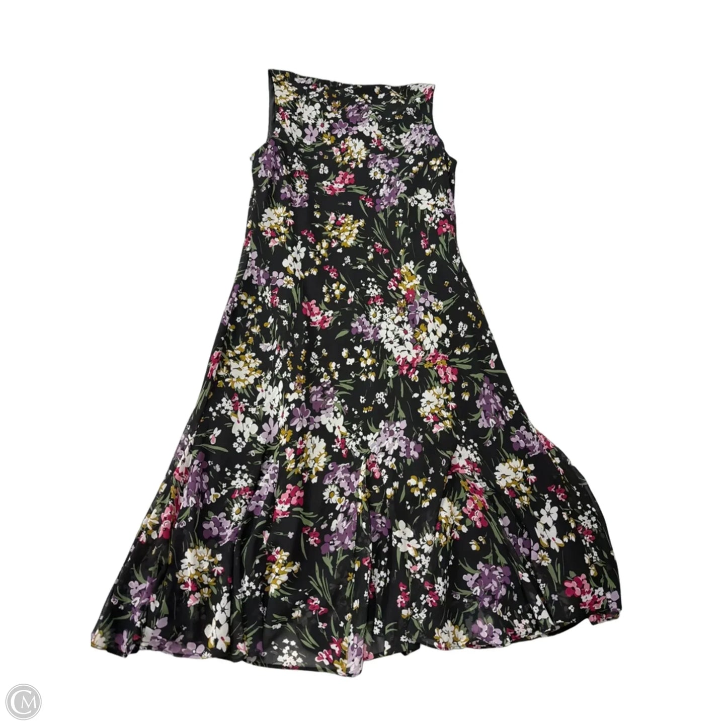 Dress Casual Midi By Chaps In Floral Print, Size: Xl