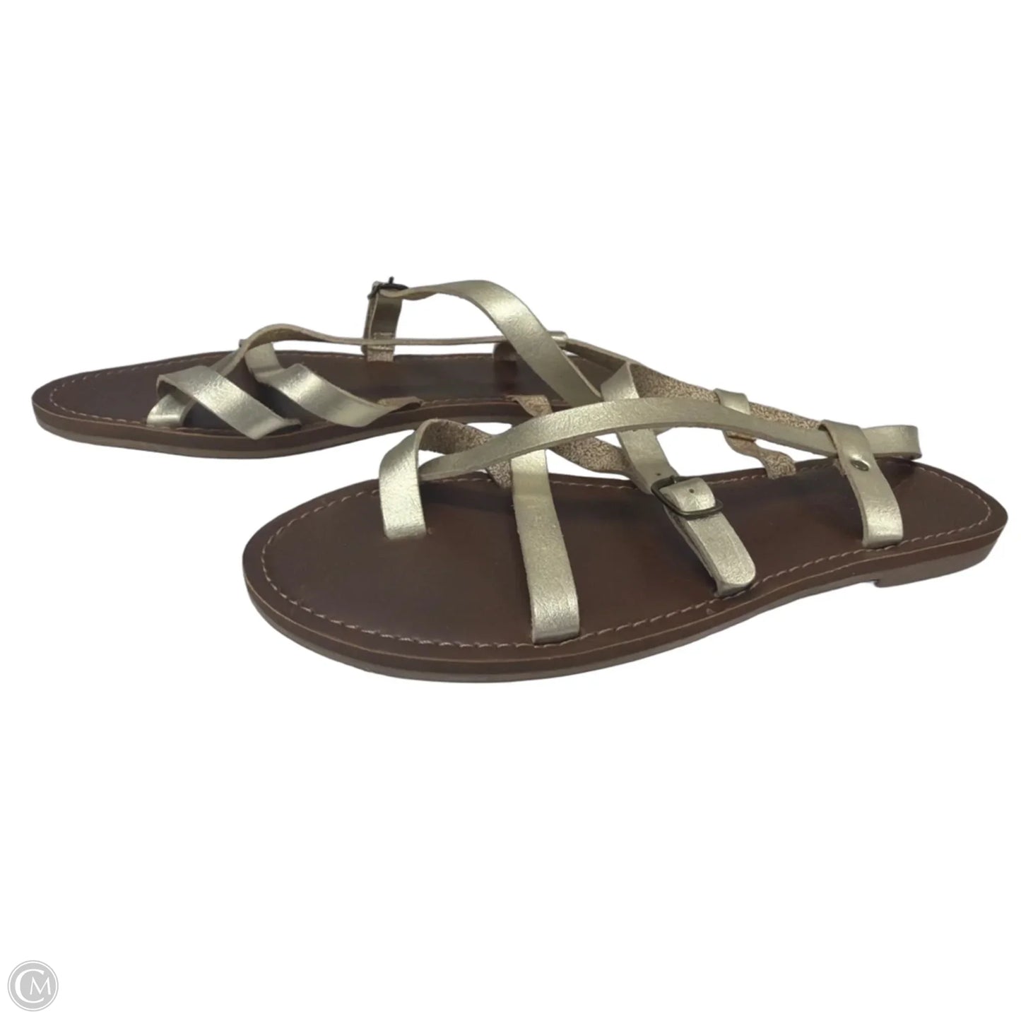 Sandals Flats By Universal Thread In Gold, Size: 9