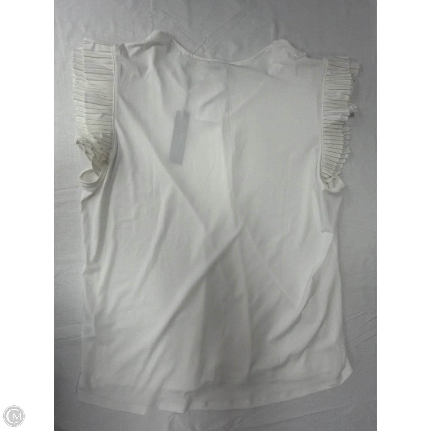 Top Short Sleeve By T Tahari In White, Size: Xl