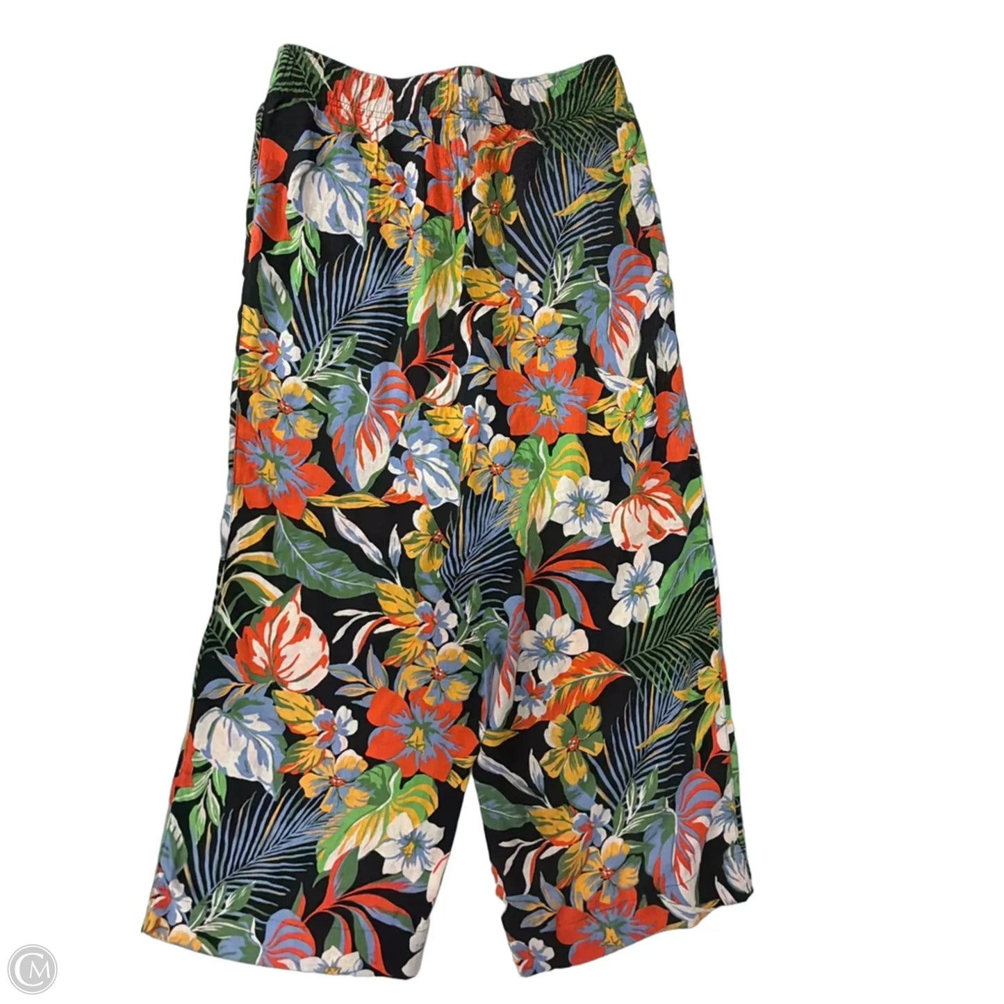 Pants Linen By C And C In Tropical Print, Size: 12