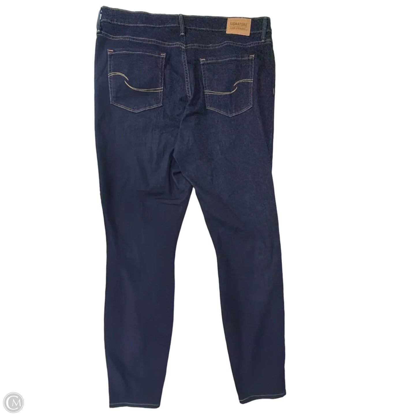 Jeans Skinny By Levis Signature In Blue Denim, Size: 18