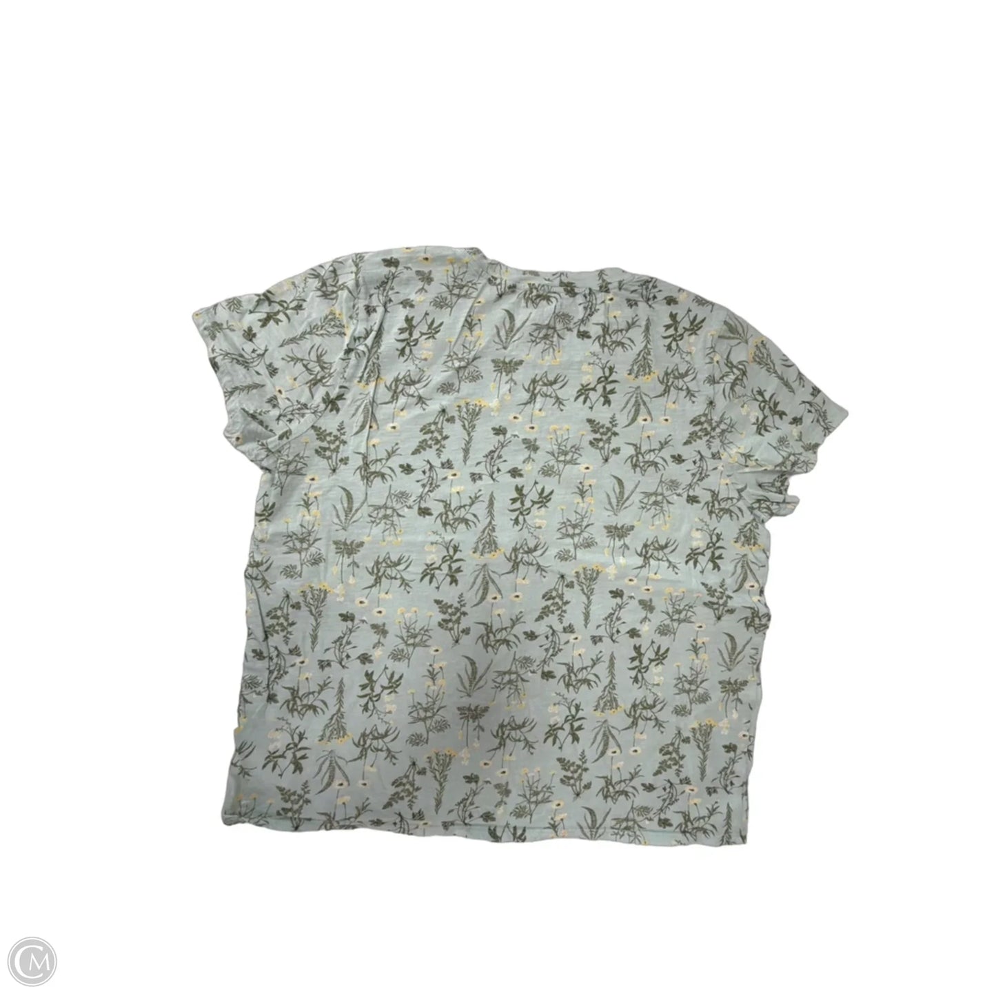 Top Short Sleeve By Lucky Brand In Floral Print, Size: Xl