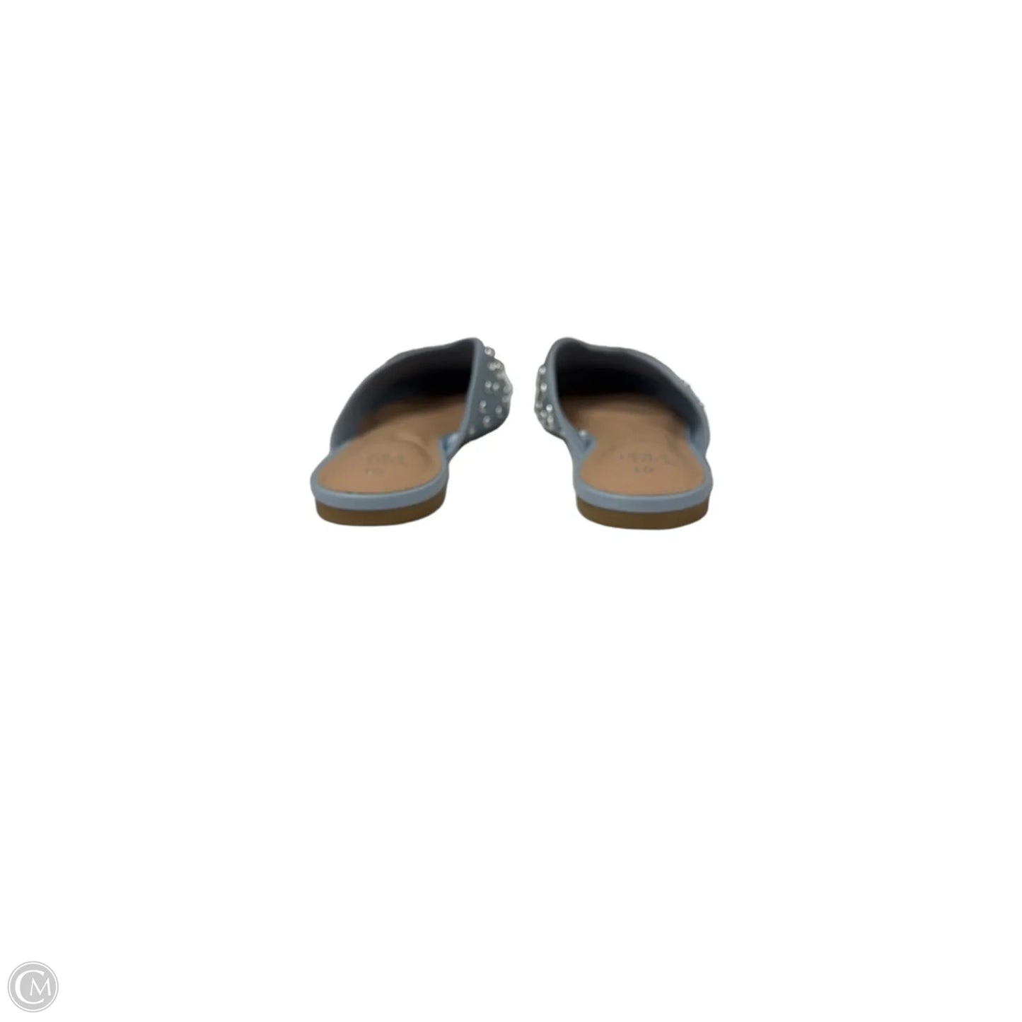 Shoes Flats By Time And Tru In Blue & Silver, Size: 10