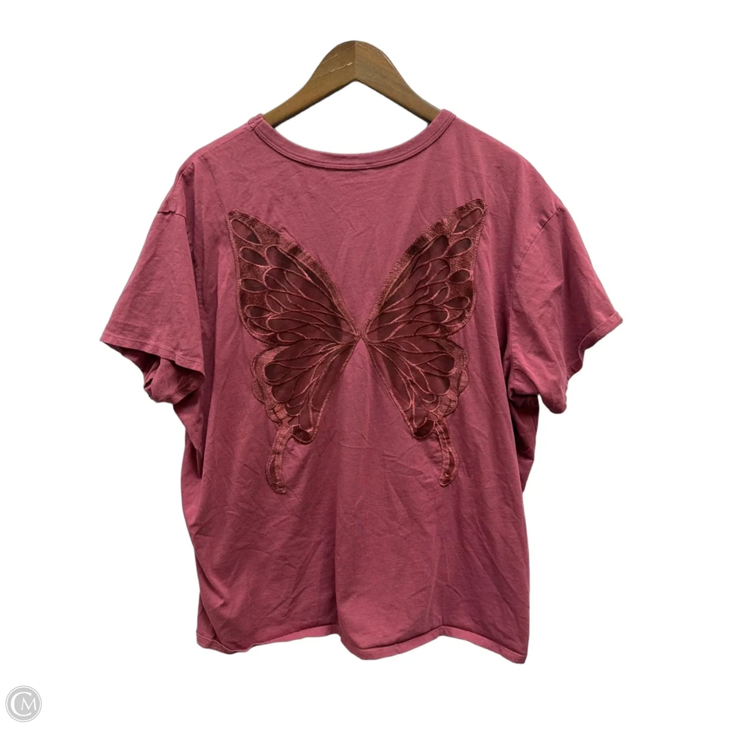 Top Short Sleeve By Torrid In Maroon, Size: 2x