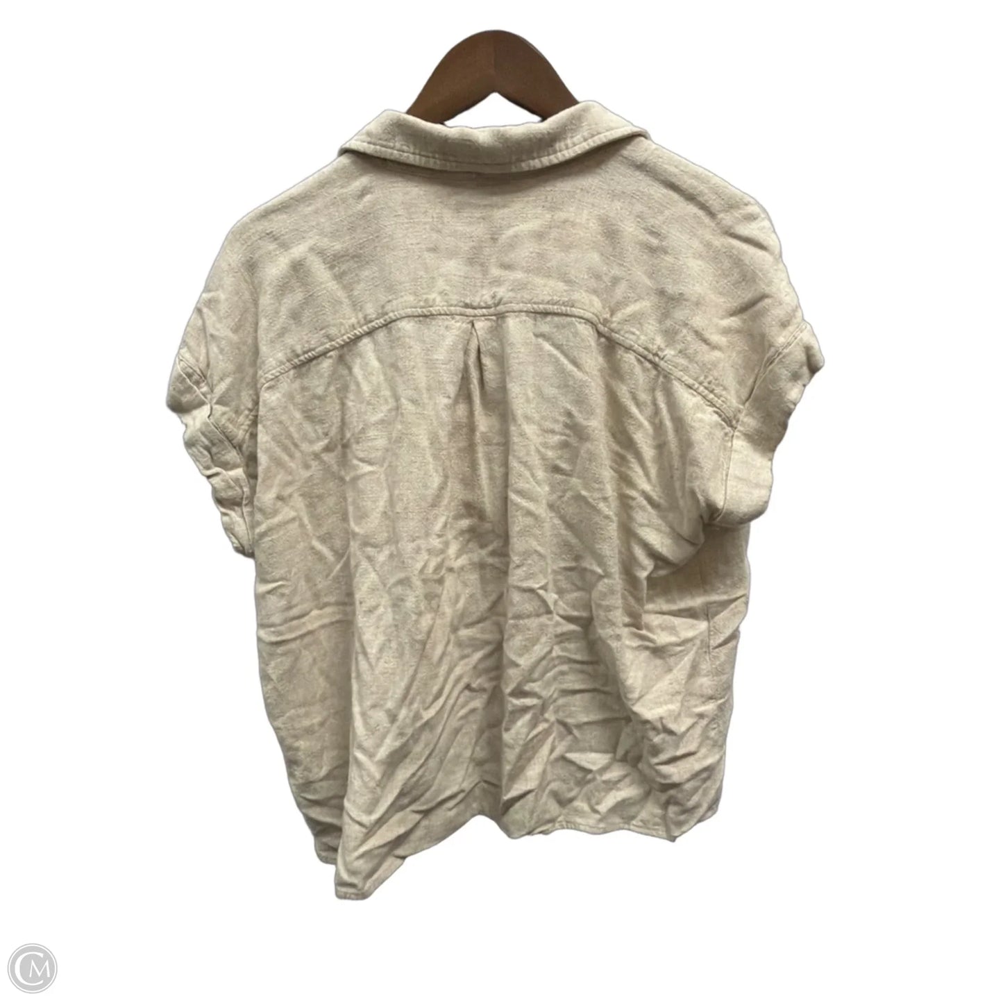 Top Short Sleeve By Simply Vera In Brown, Size: L