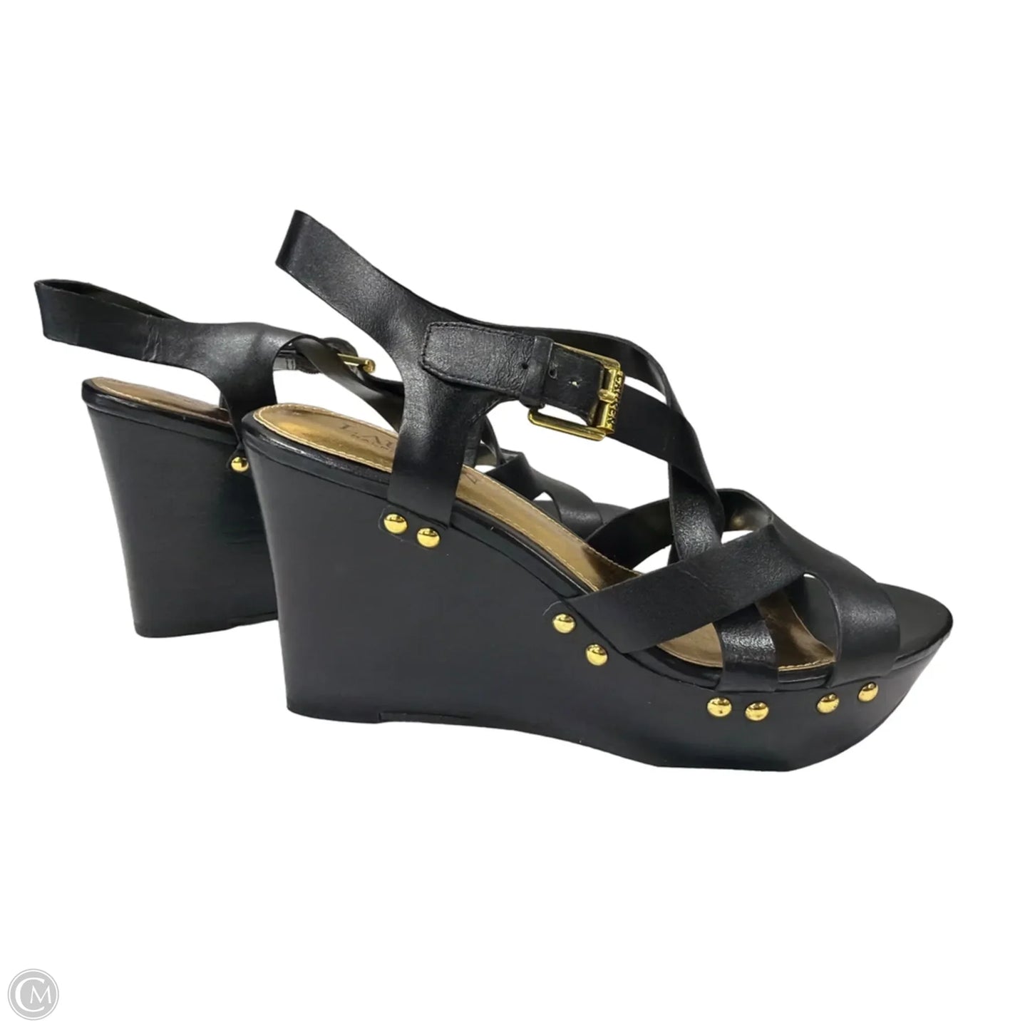 Shoes Heels Wedge By Lauren By Ralph Lauren In Black, Size: 8