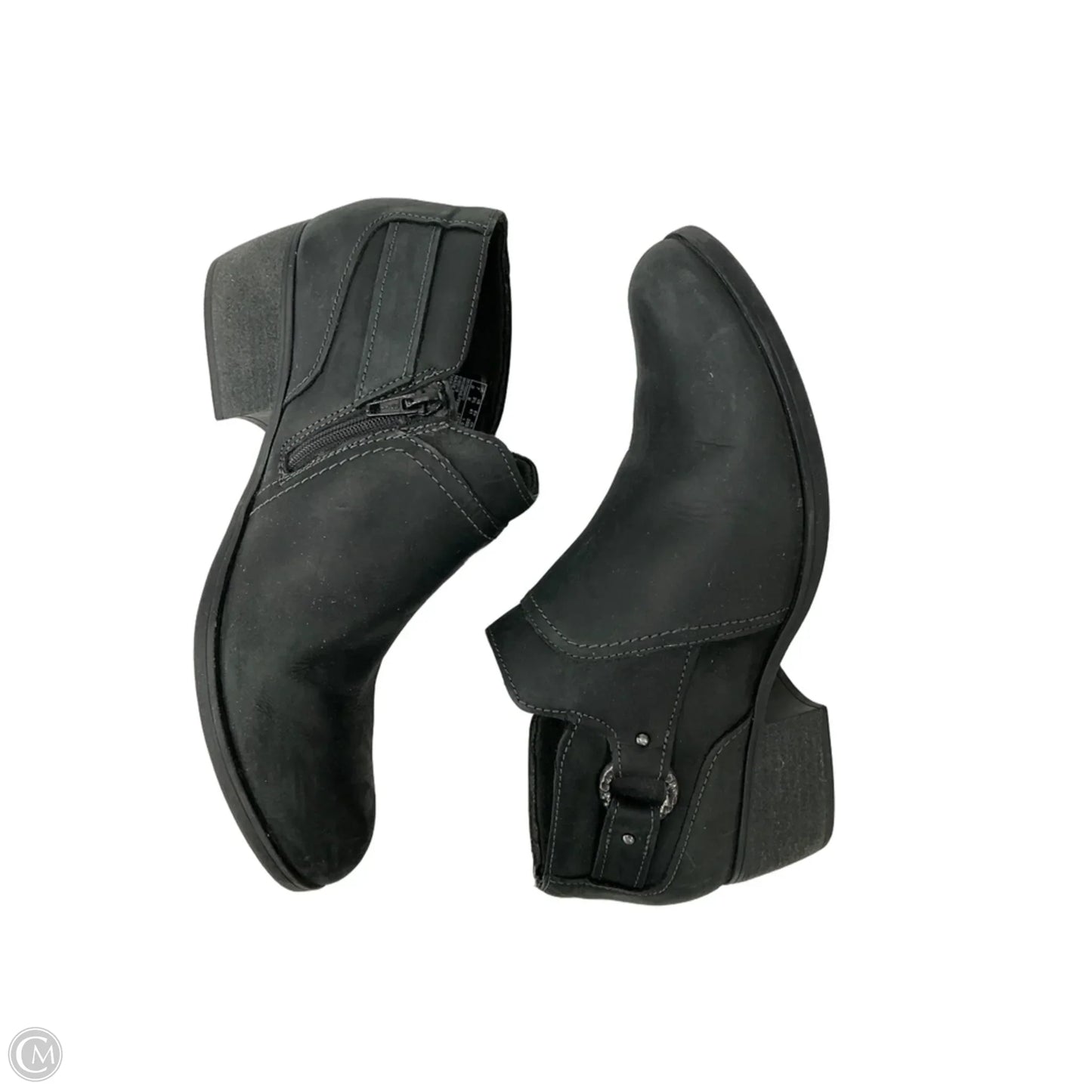 Boots Ankle Heels By Clarks In Black, Size: 9.5
