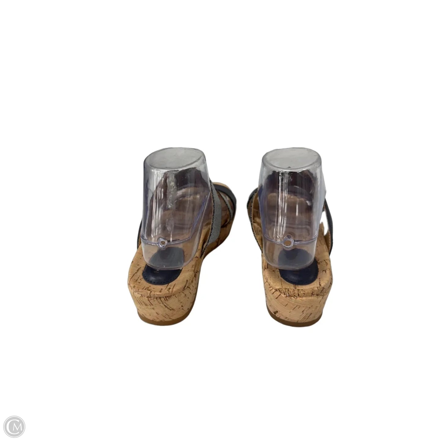 Sandals Heels Wedge By Hush Puppies In Navy, Size: 8