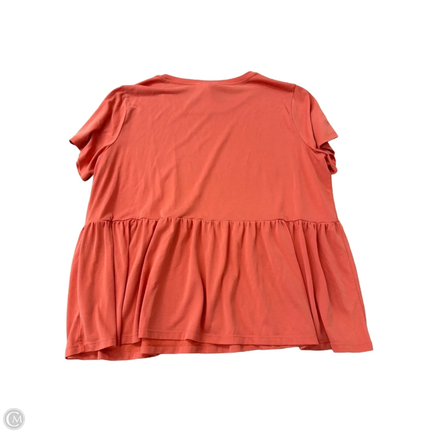 Top Short Sleeve By Time And Tru In Orange, Size: 1x