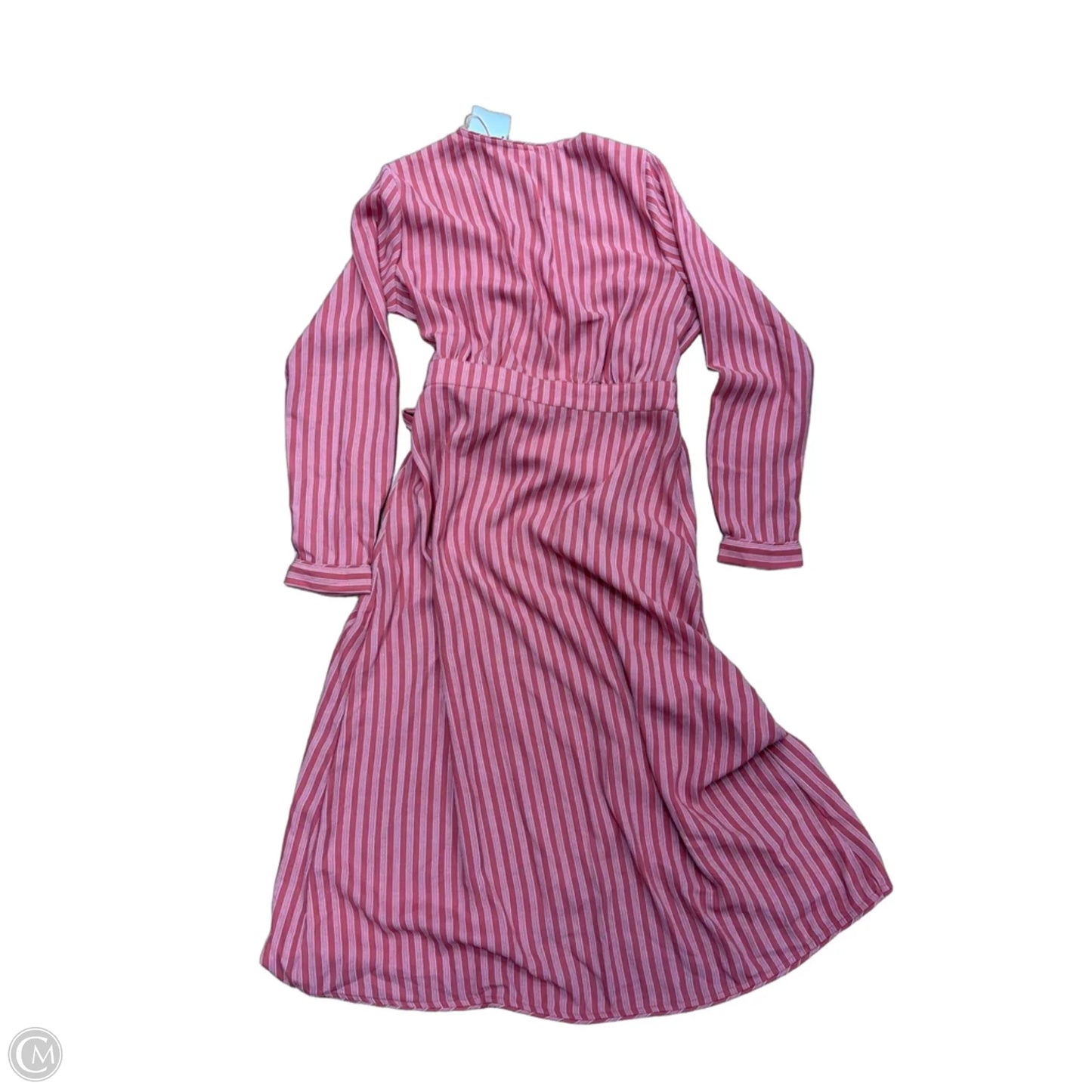 Dress Casual Midi By Time And Tru In Striped Pattern, Size: M