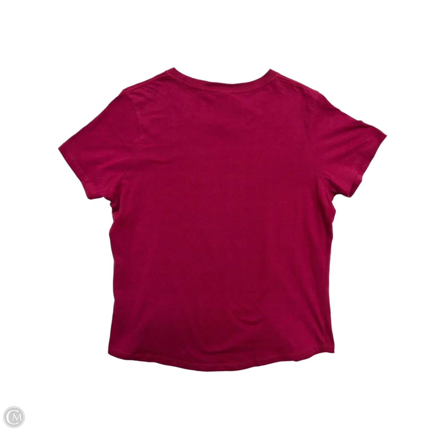 Top Short Sleeve By Cmf In Maroon, Size: Xl