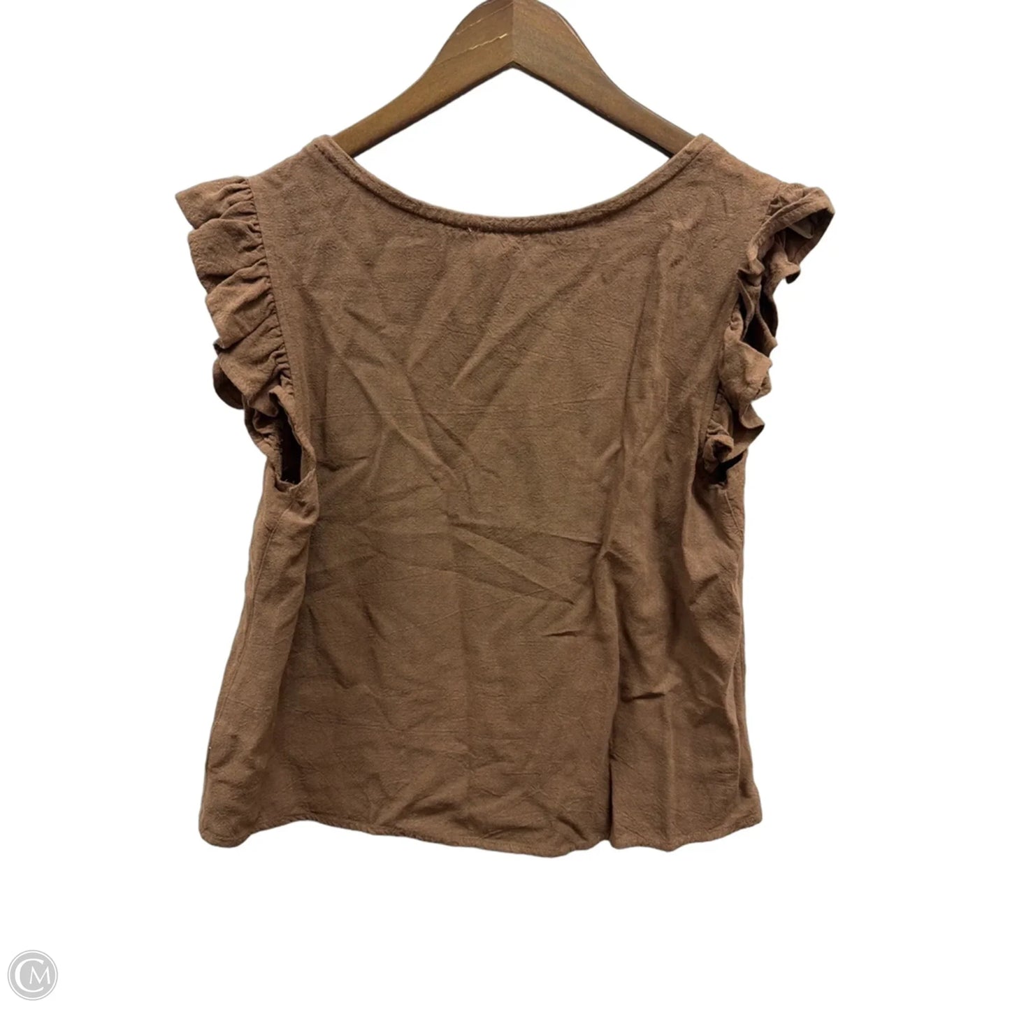 Top Sleeveless By Vine & Love In Brown, Size: M