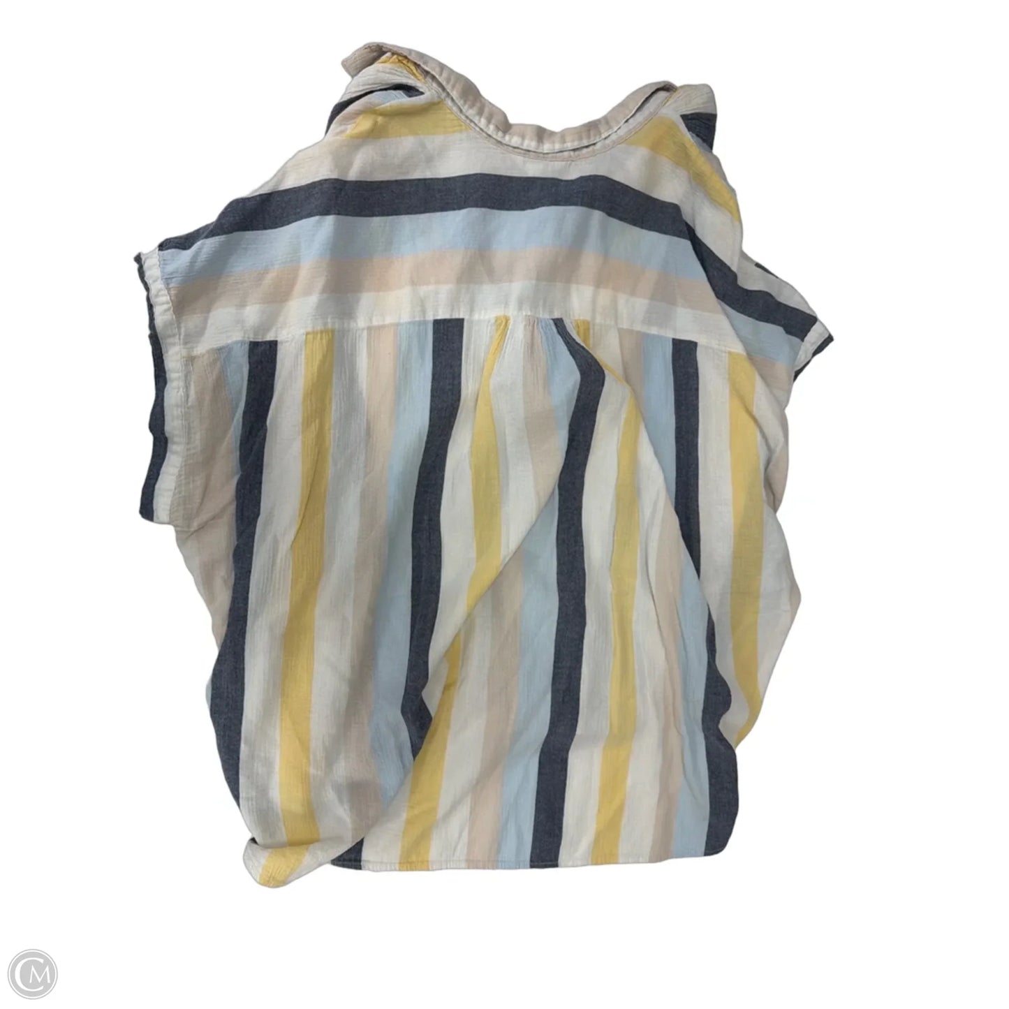Top Short Sleeve By Time And Tru In Striped Pattern, Size: 1x