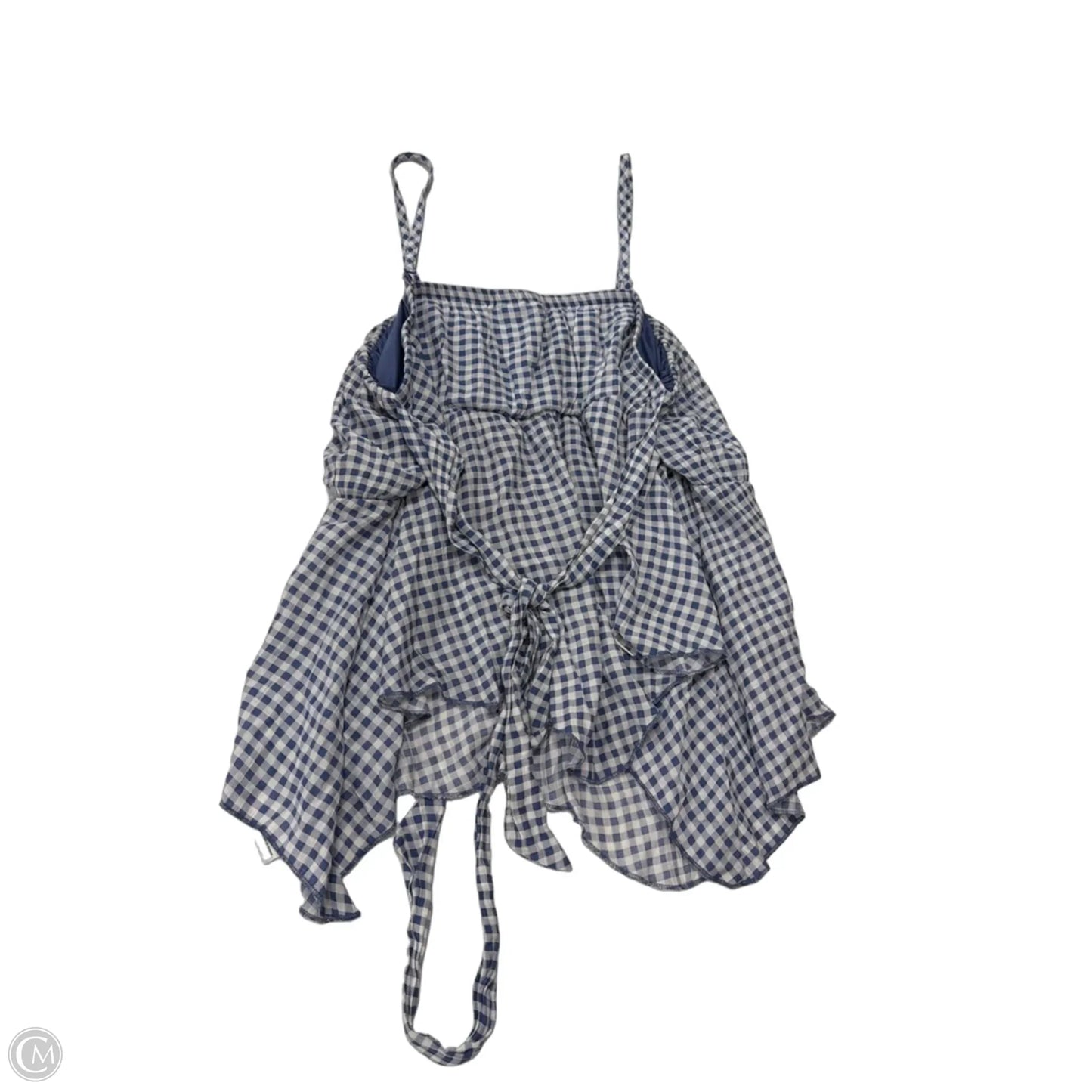 Tank Top By Clothes Mentor In Blue & White, Size: S