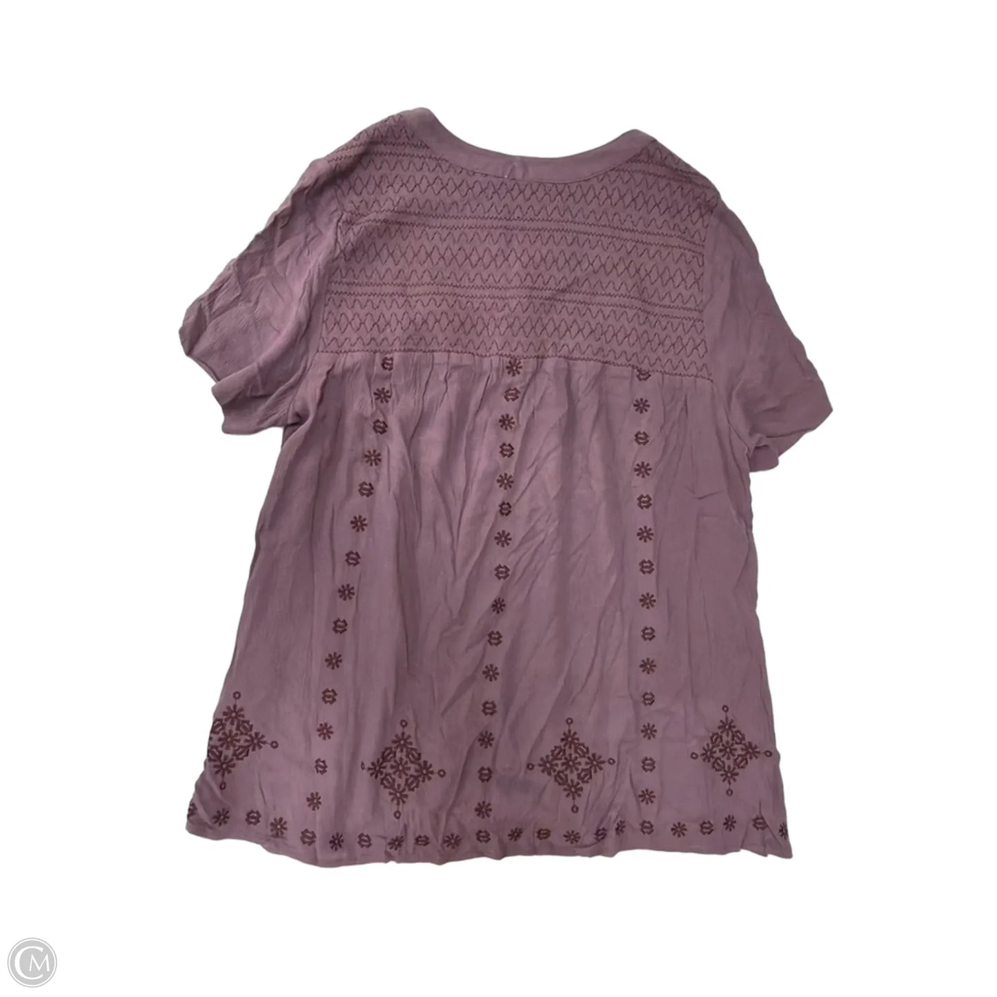 Top Short Sleeve By Market & Spruce In Purple, Size: 1x