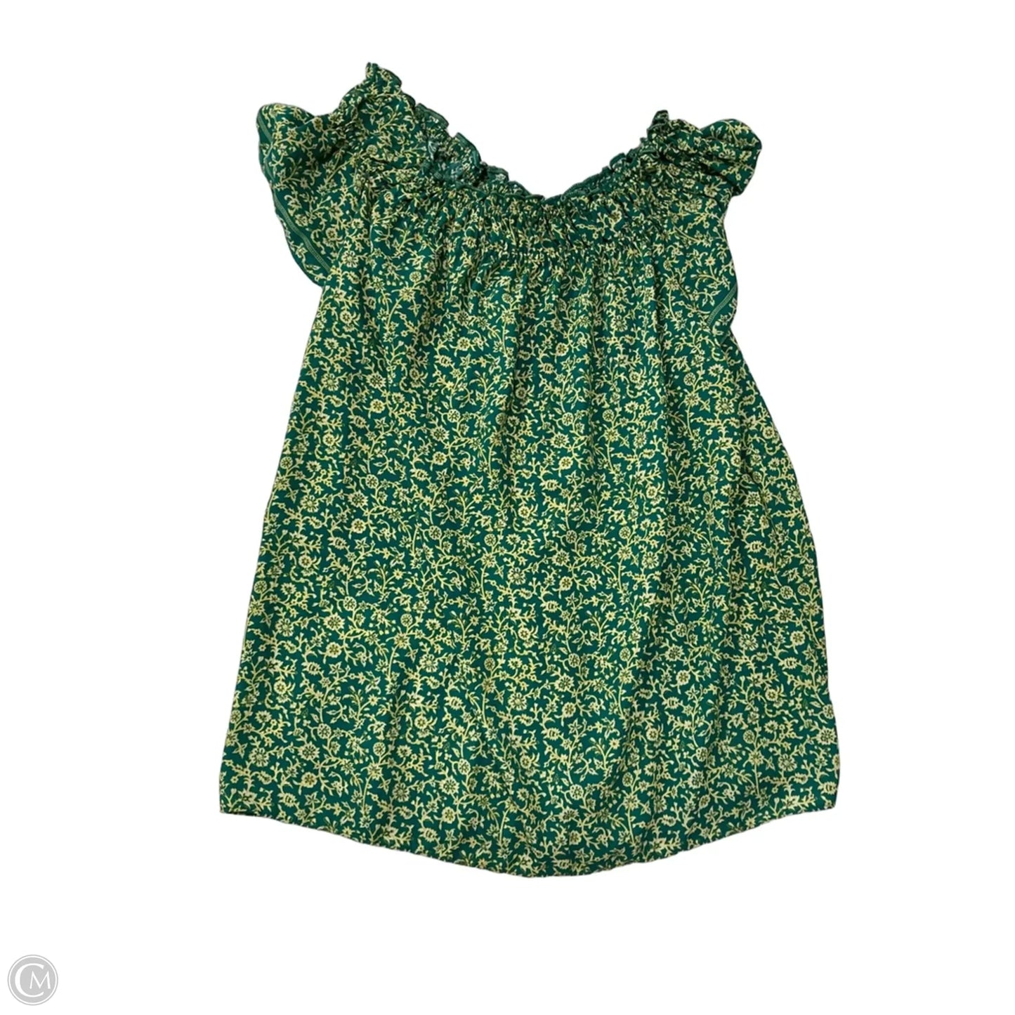 Top Short Sleeve By Max Studio In Green, Size: L