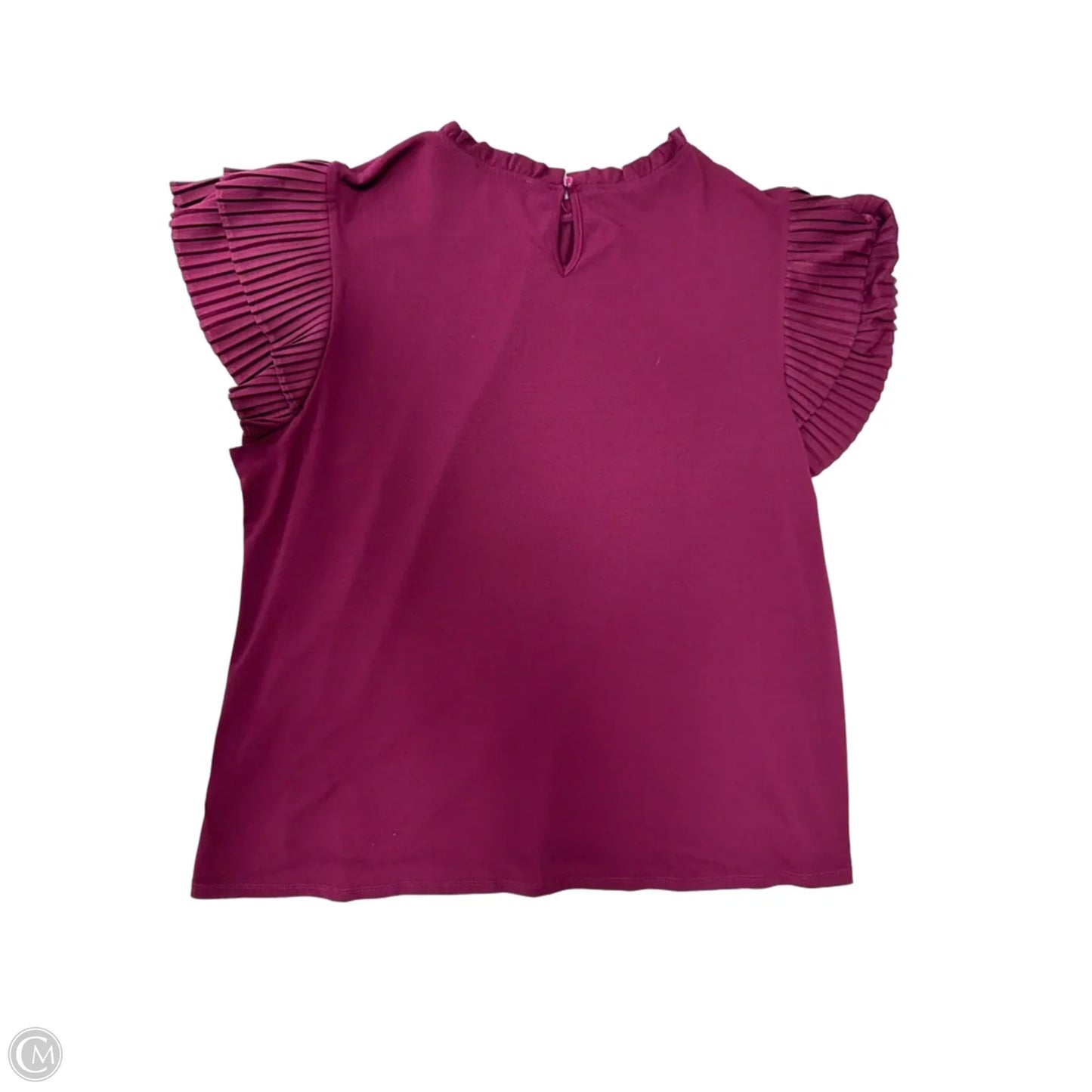 Top Short Sleeve By Adrianna Papell In Purple, Size: Xl