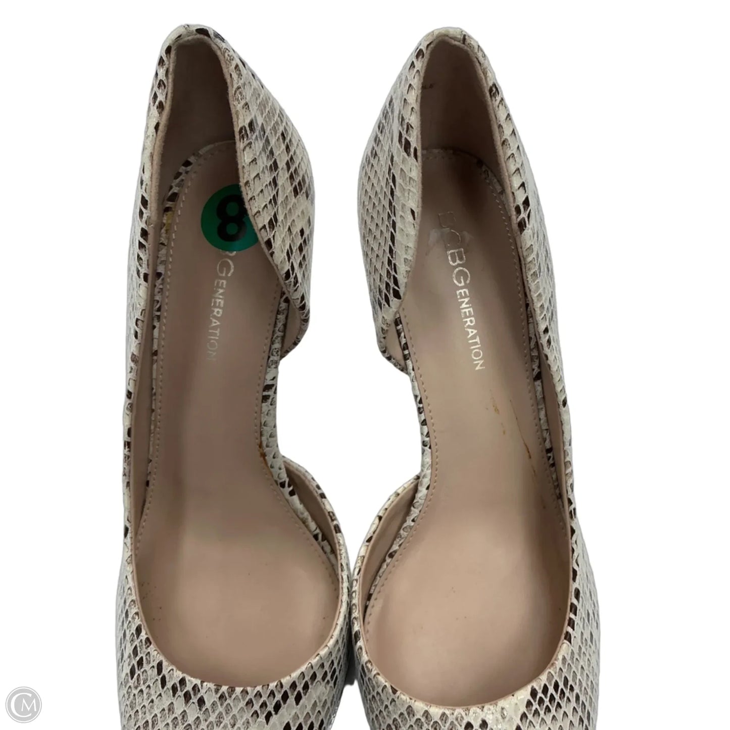 Shoes Heels Stiletto By Bcbg In Snakeskin Print, Size: 8