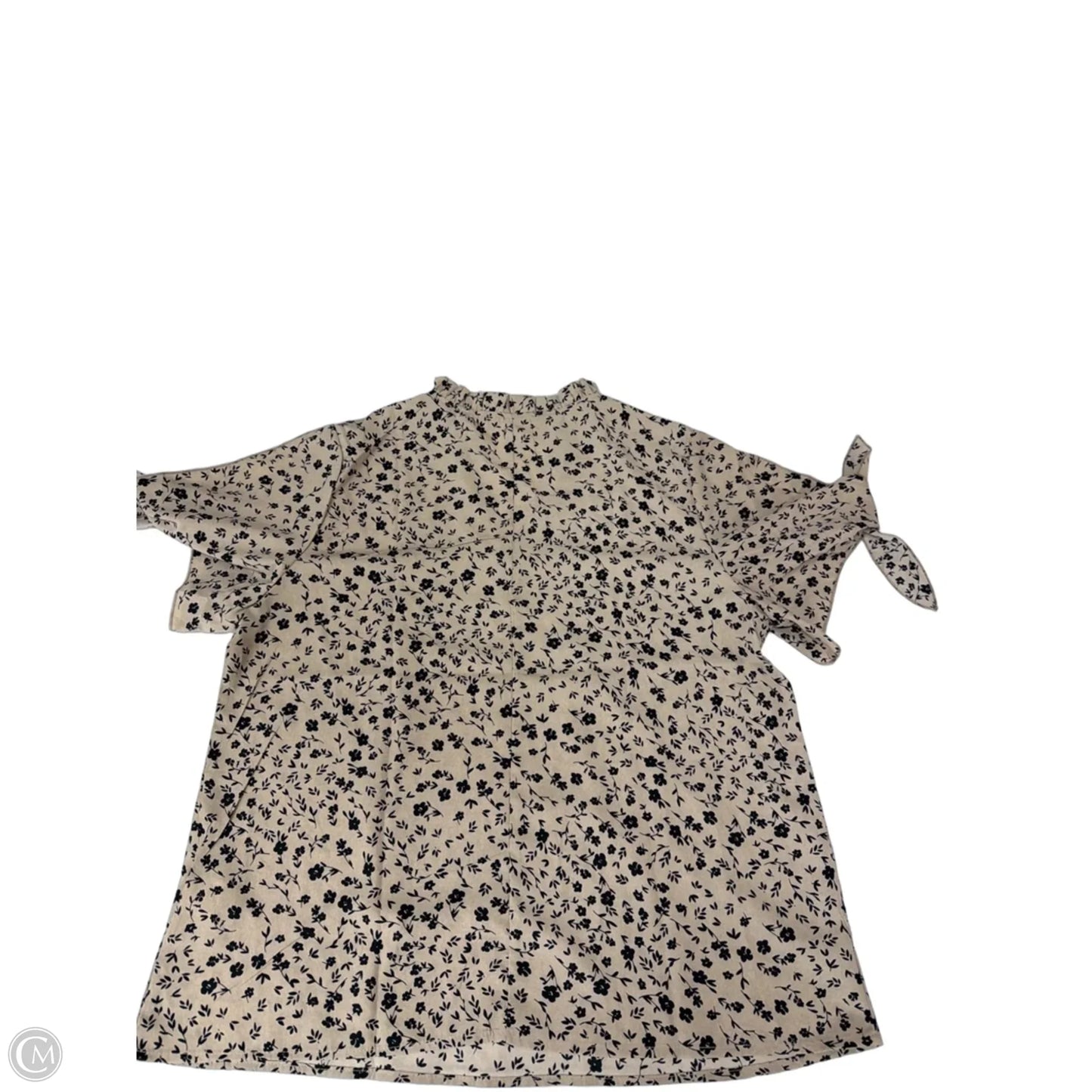 Top Short Sleeve By Shein In Floral Print, Size: Xl