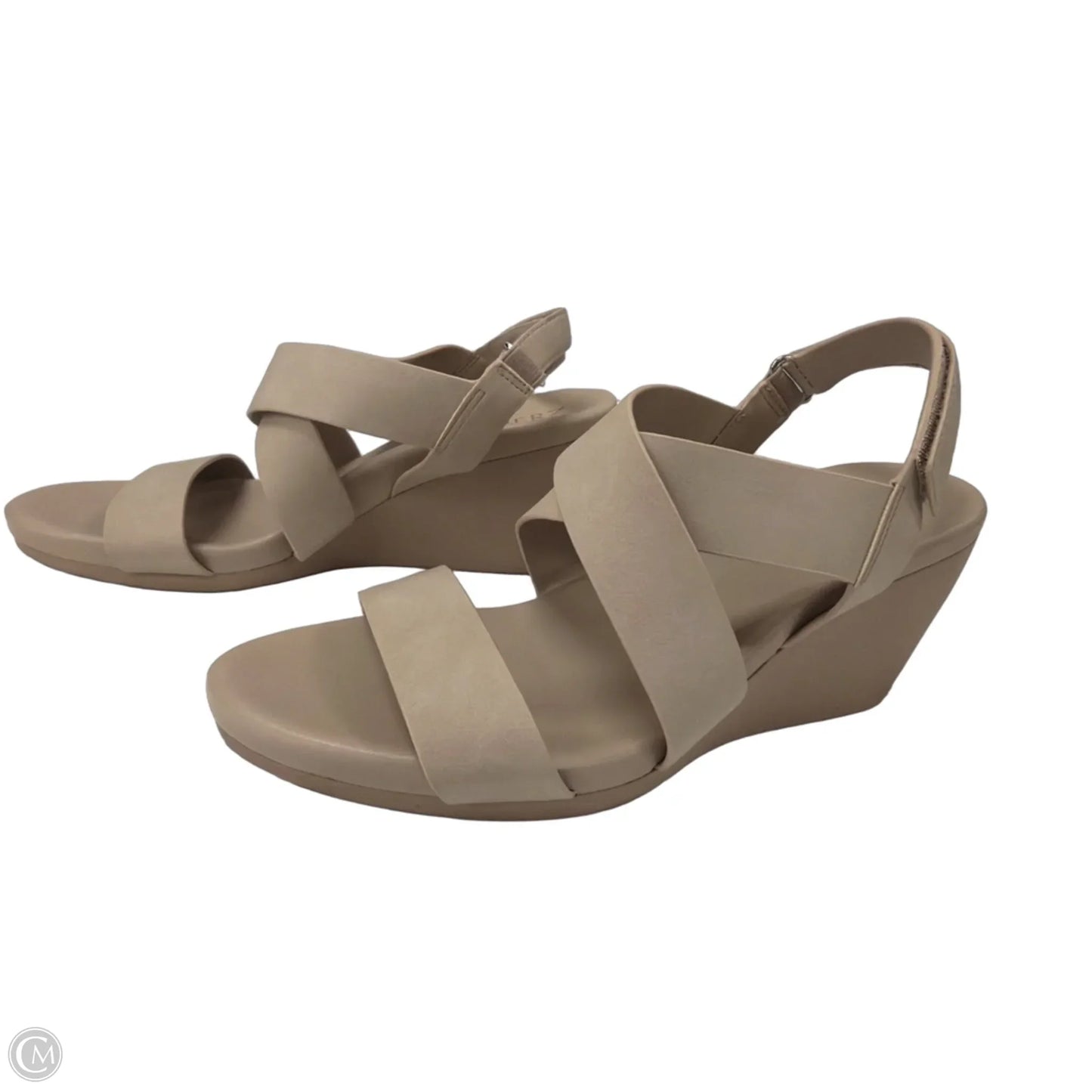 Sandals Heels Wedge By Naturalizer In Tan, Size: 8