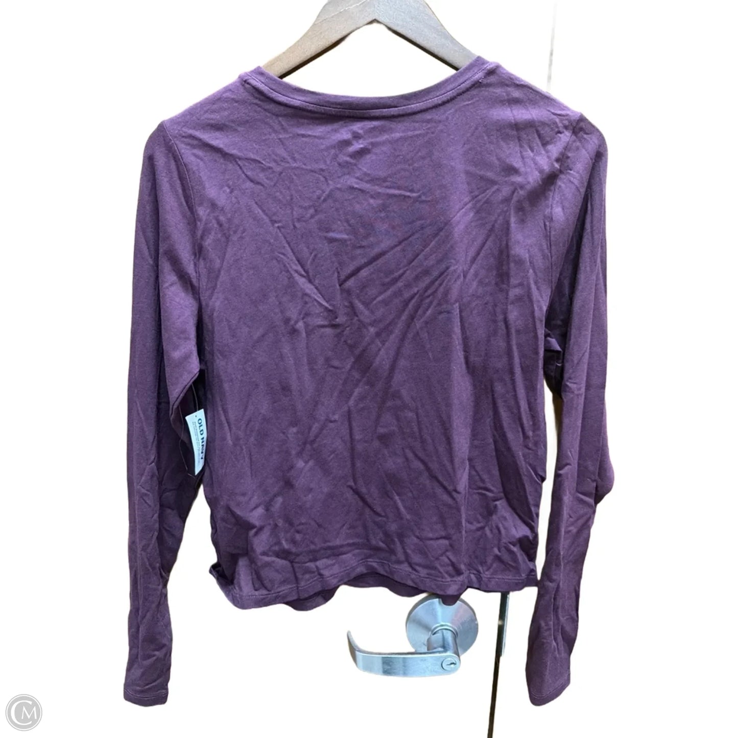 Top Long Sleeve Basic By Old Navy In Maroon, Size: L