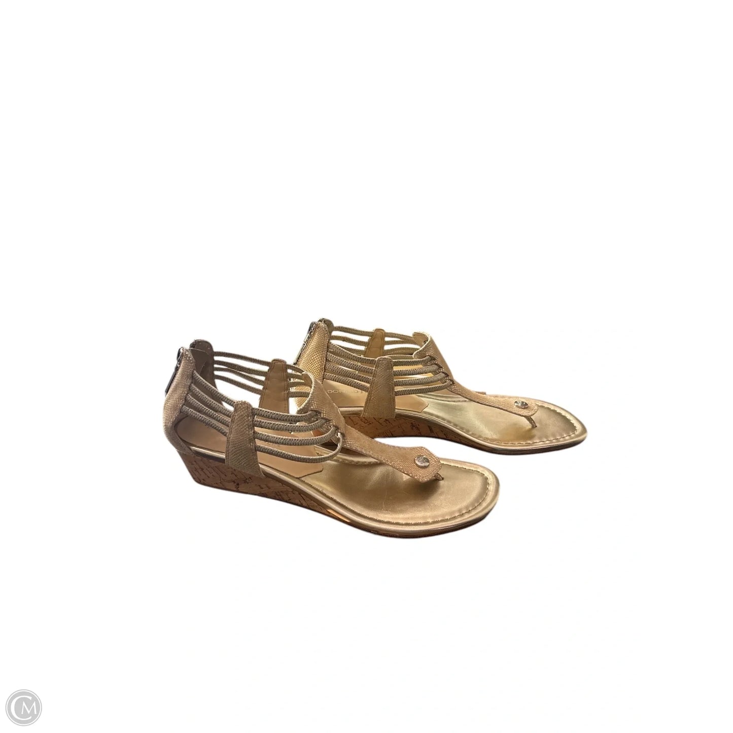 Sandals Heels Wedge By Donald Pliner In Gold, Size: 9