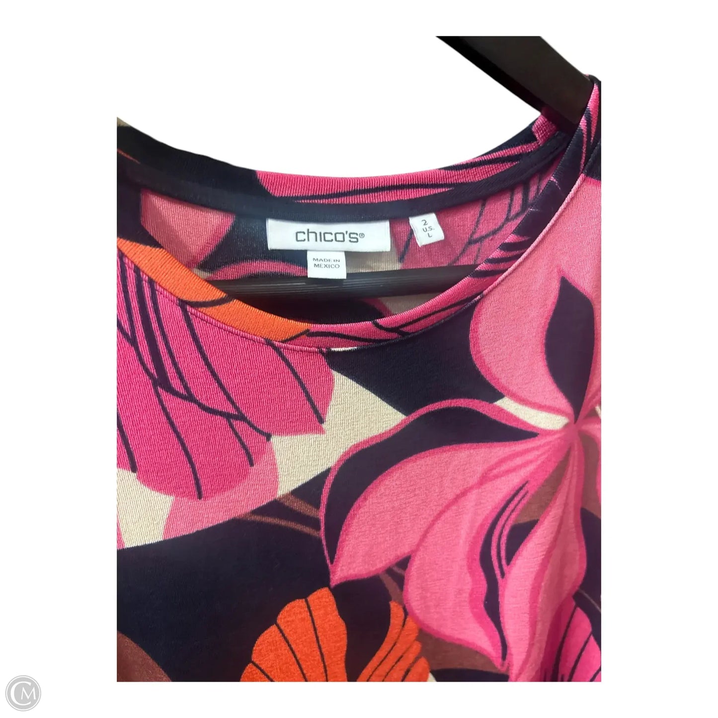 Dress Casual Midi By Chicos In Pink, Size: L