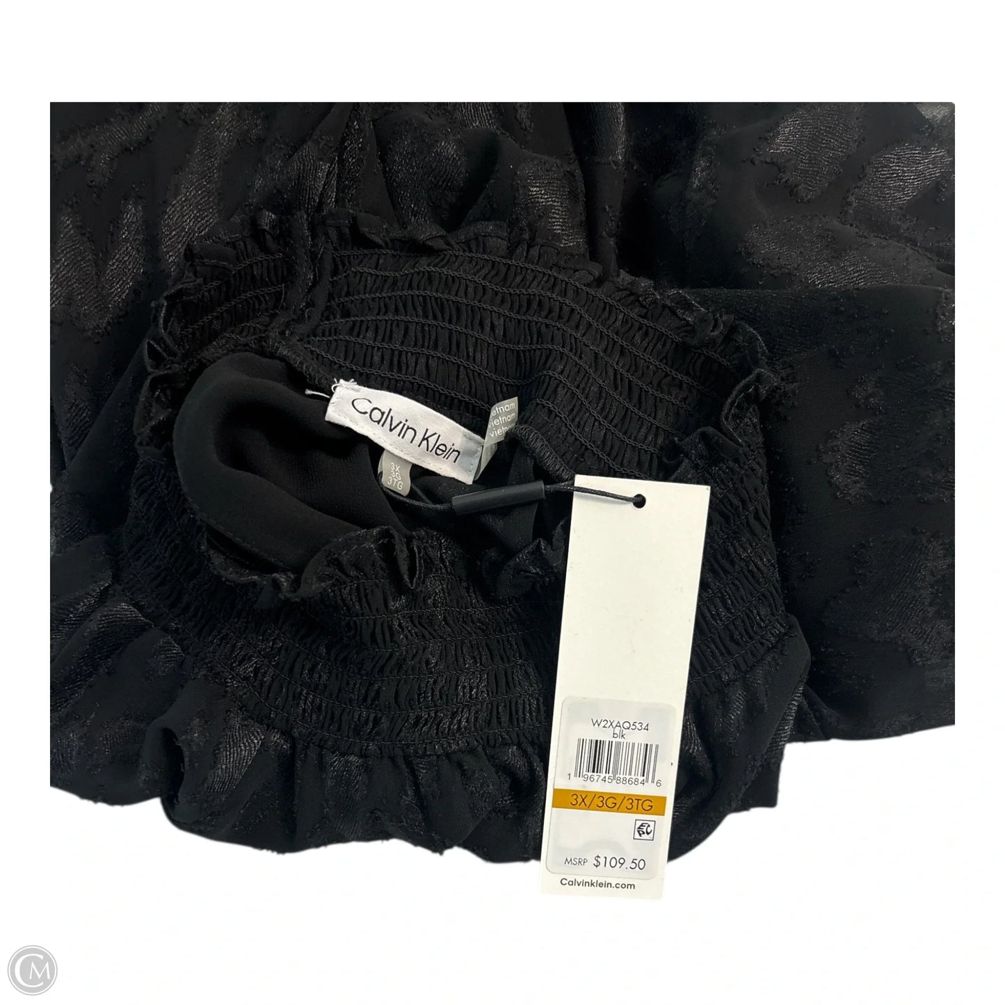 Top Long Sleeve Basic By Calvin Klein In Black, Size: 3x