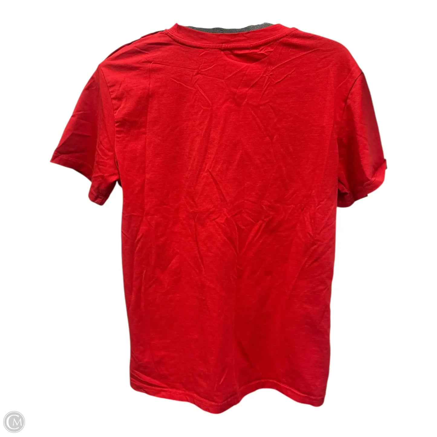 Top Short Sleeve Luxury Designer By Balmain In Red, Size: Xl