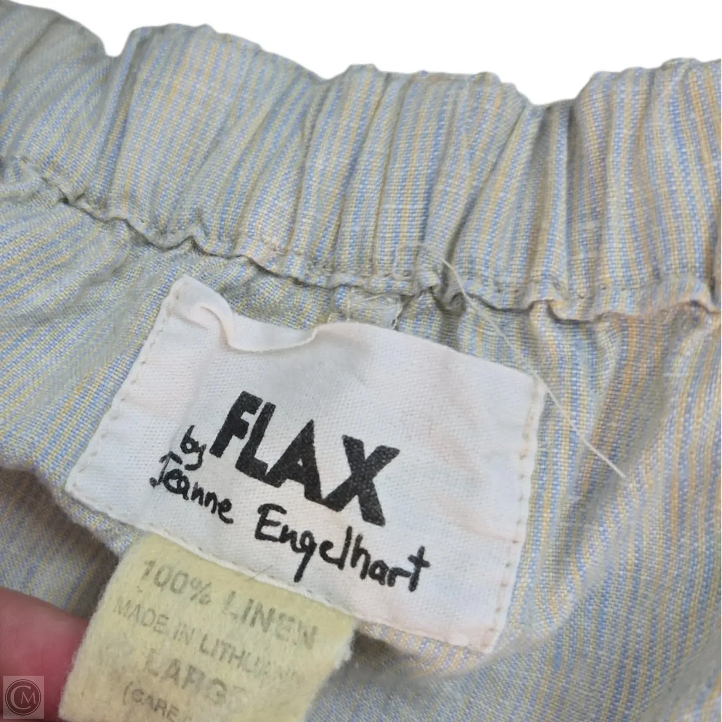 Pants Linen By Flax In Striped Pattern, Size: L