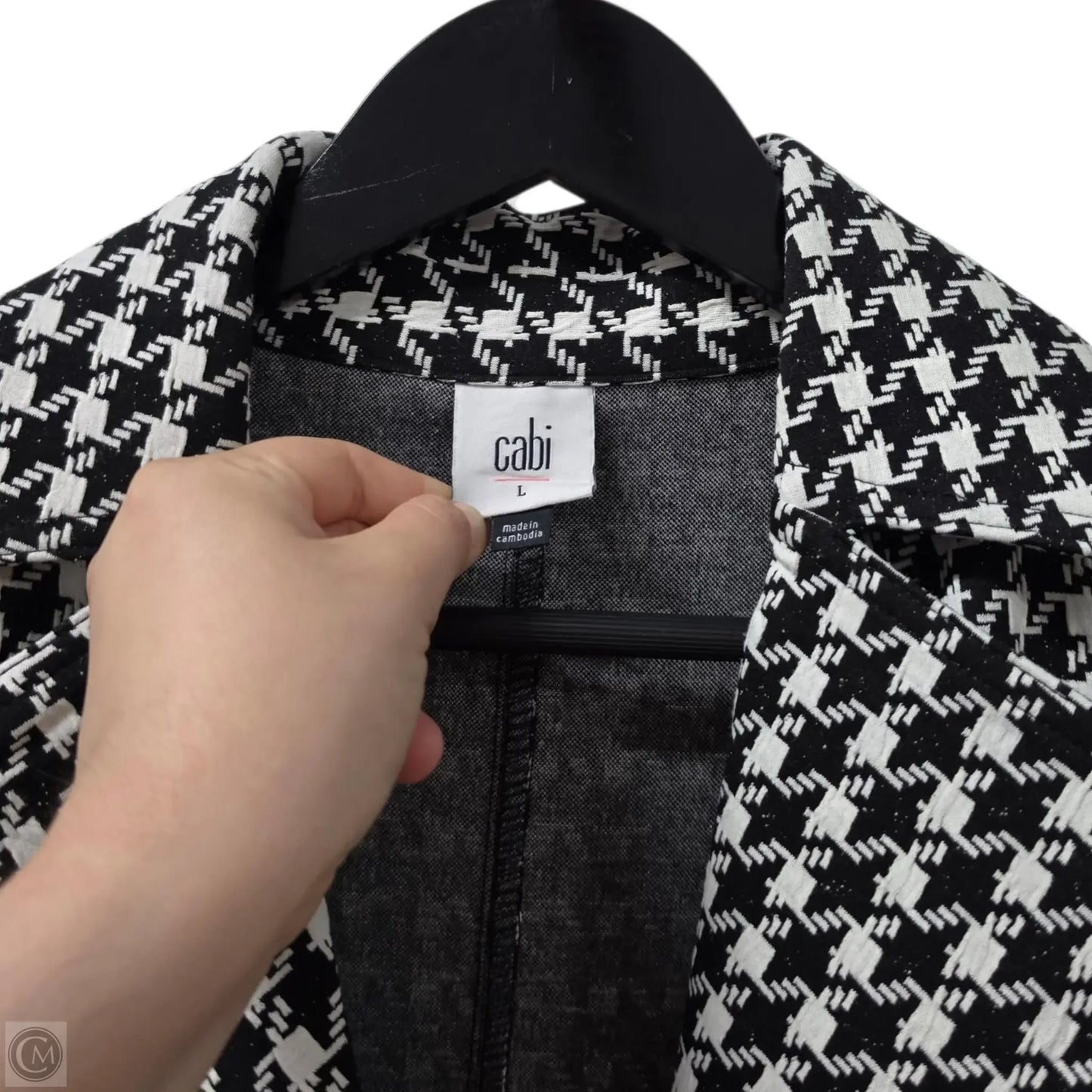 Jacket Other By Cabi In Black & White, Size: L