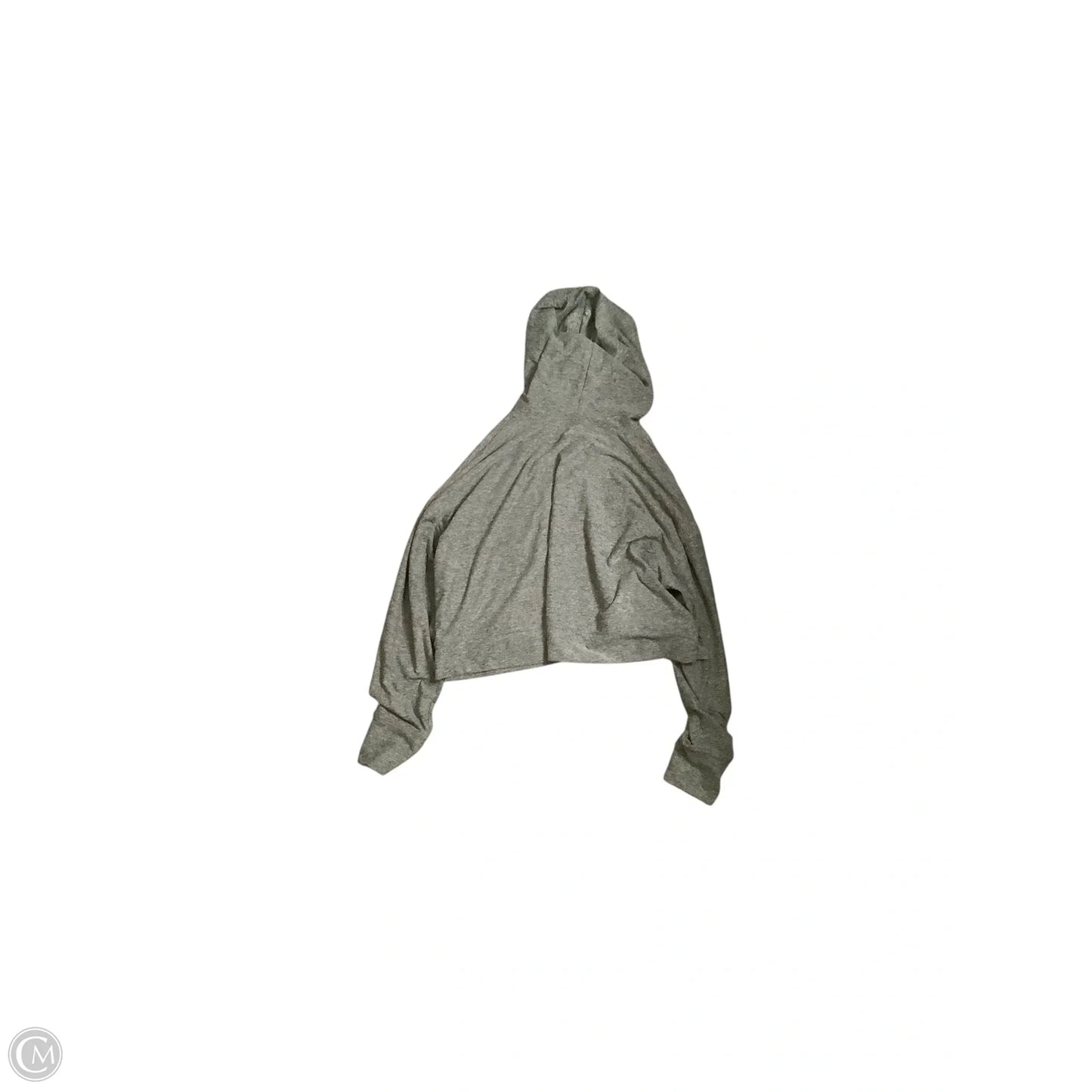 Athletic Top Long Sleeve Hoodie By Fabletics In Grey, Size: M