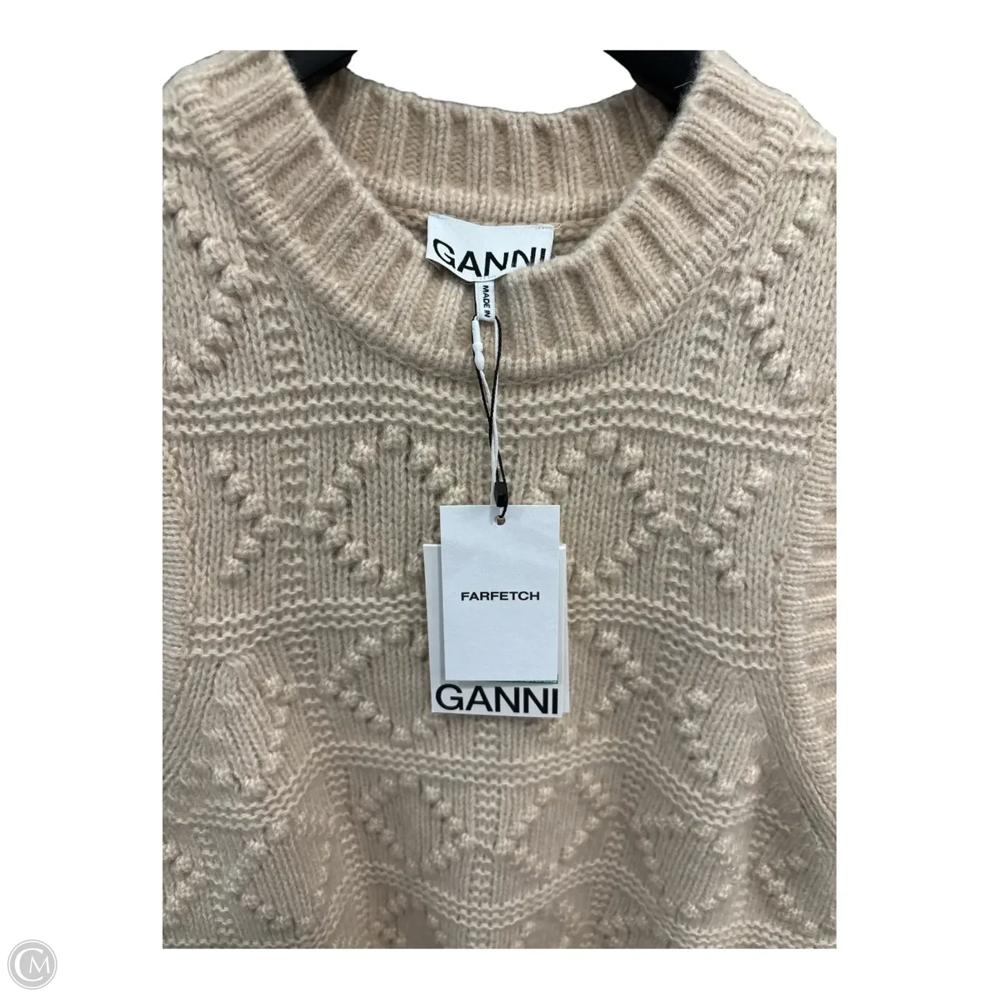 Vest Sweater By Ganni In Cream, Size: S