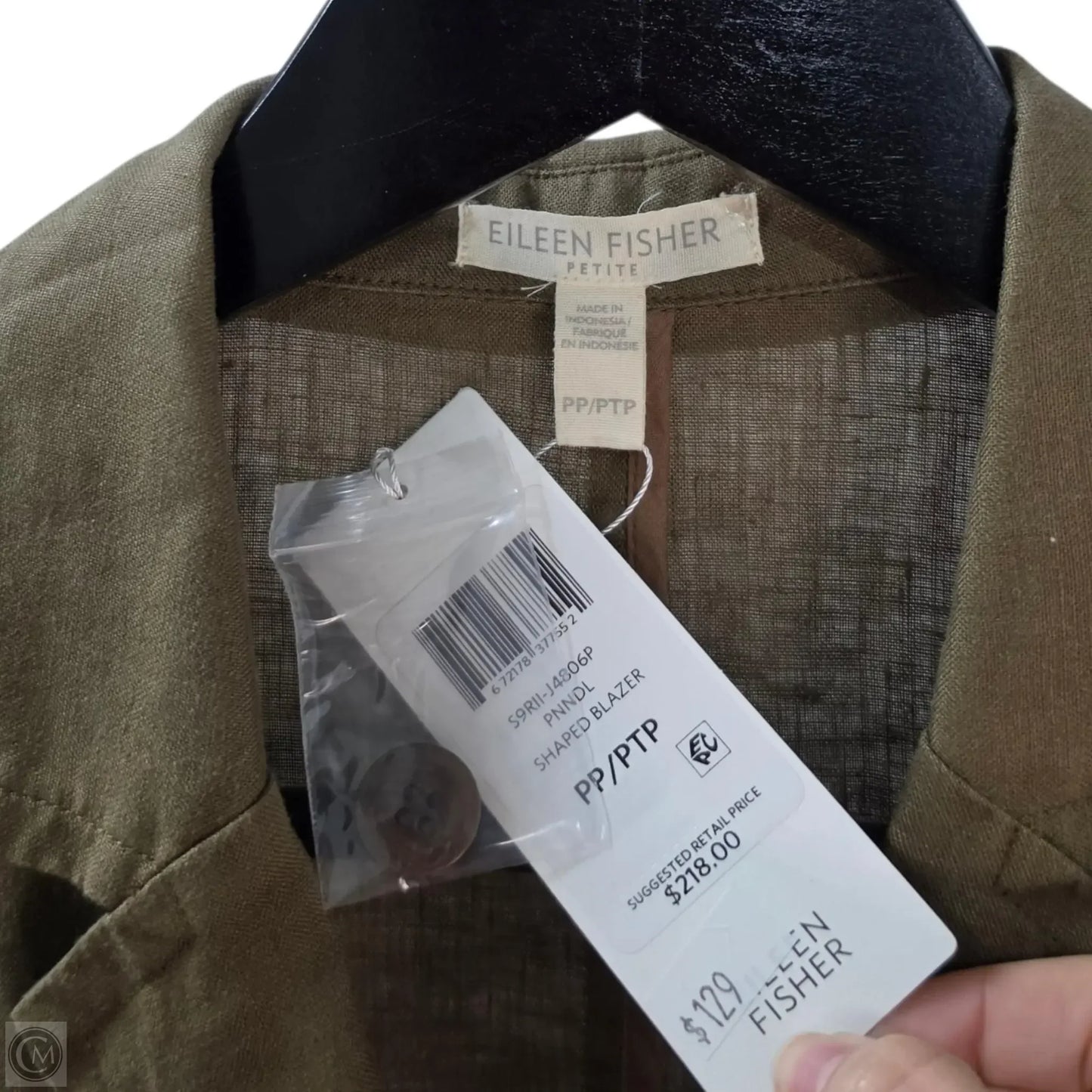 Blazer By Eileen Fisher In Green, Size: Sp