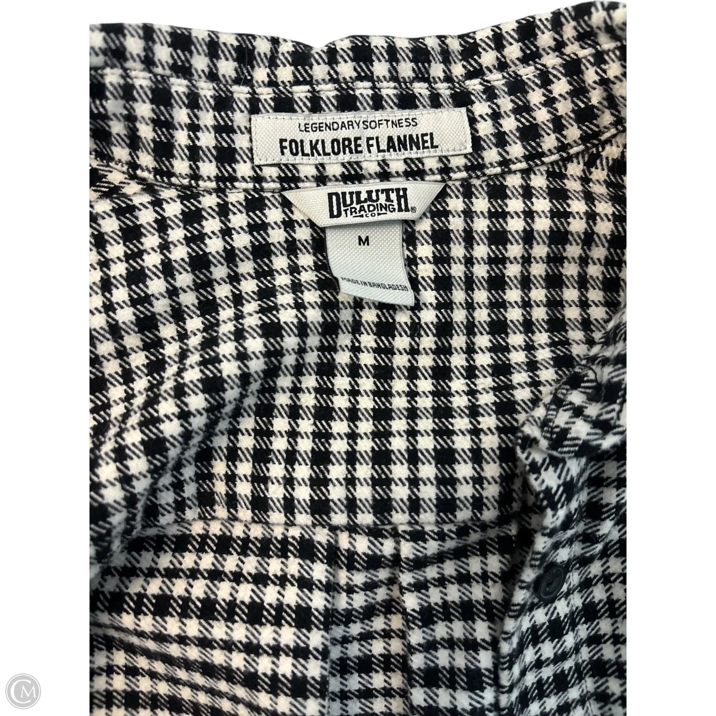 Top Long Sleeve By Duluth Trading In Black & White, Size: M